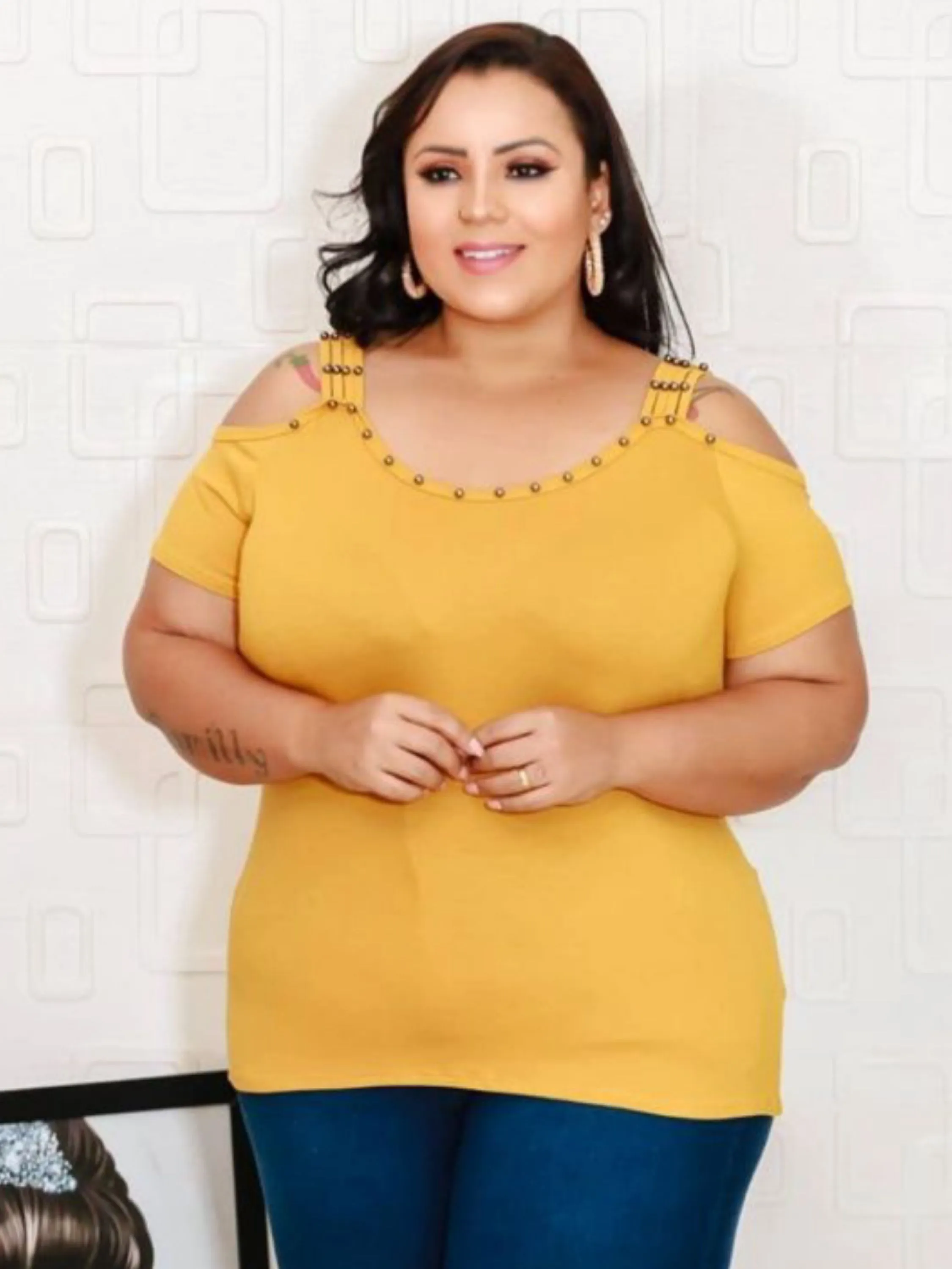 Blusa Plus size ciganinha