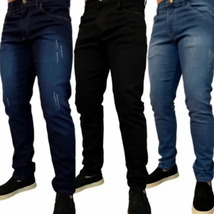 Calça jeans com detalhe masculina