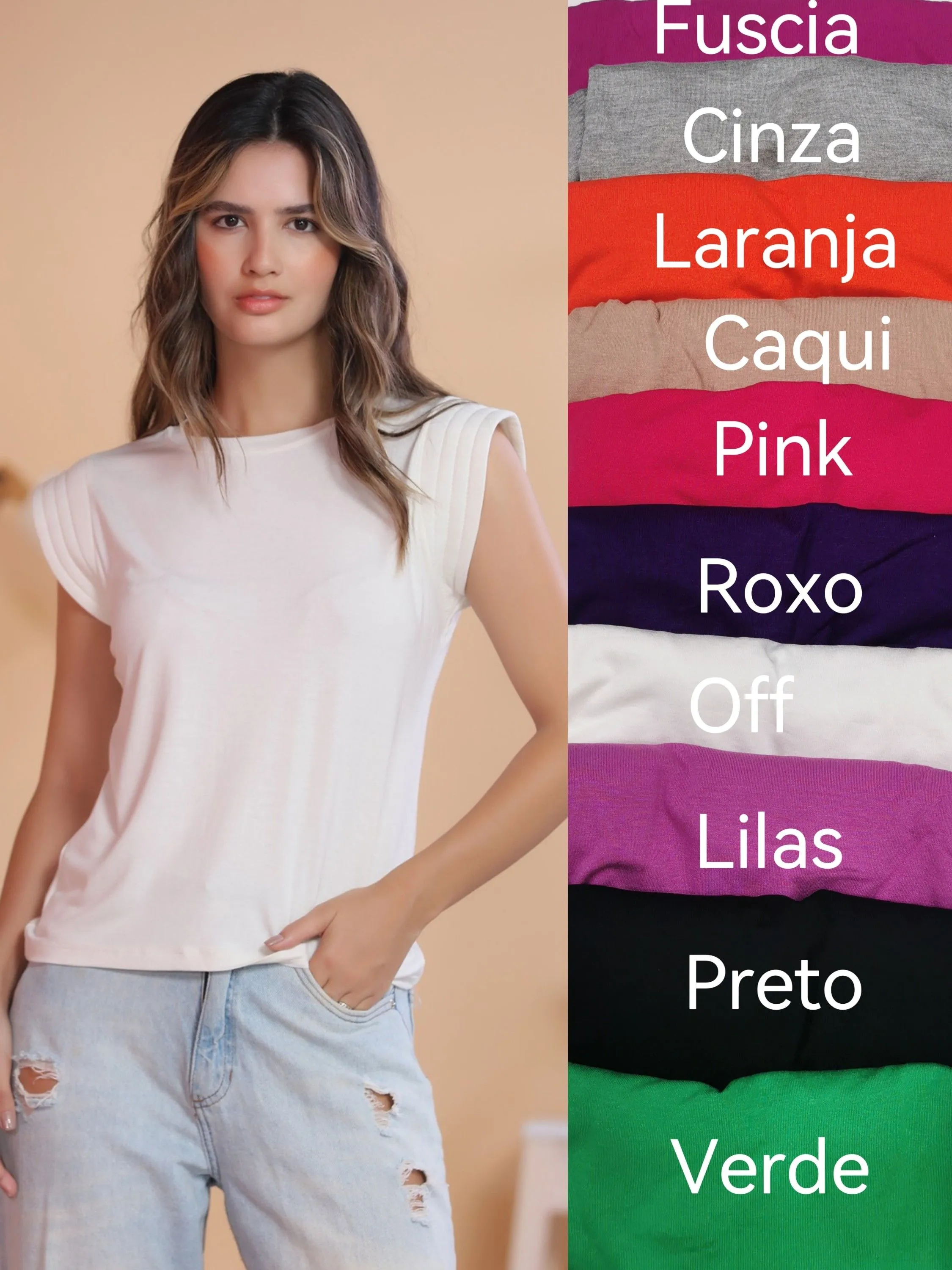 Blusa feminina muscle tee  casual Trabalho