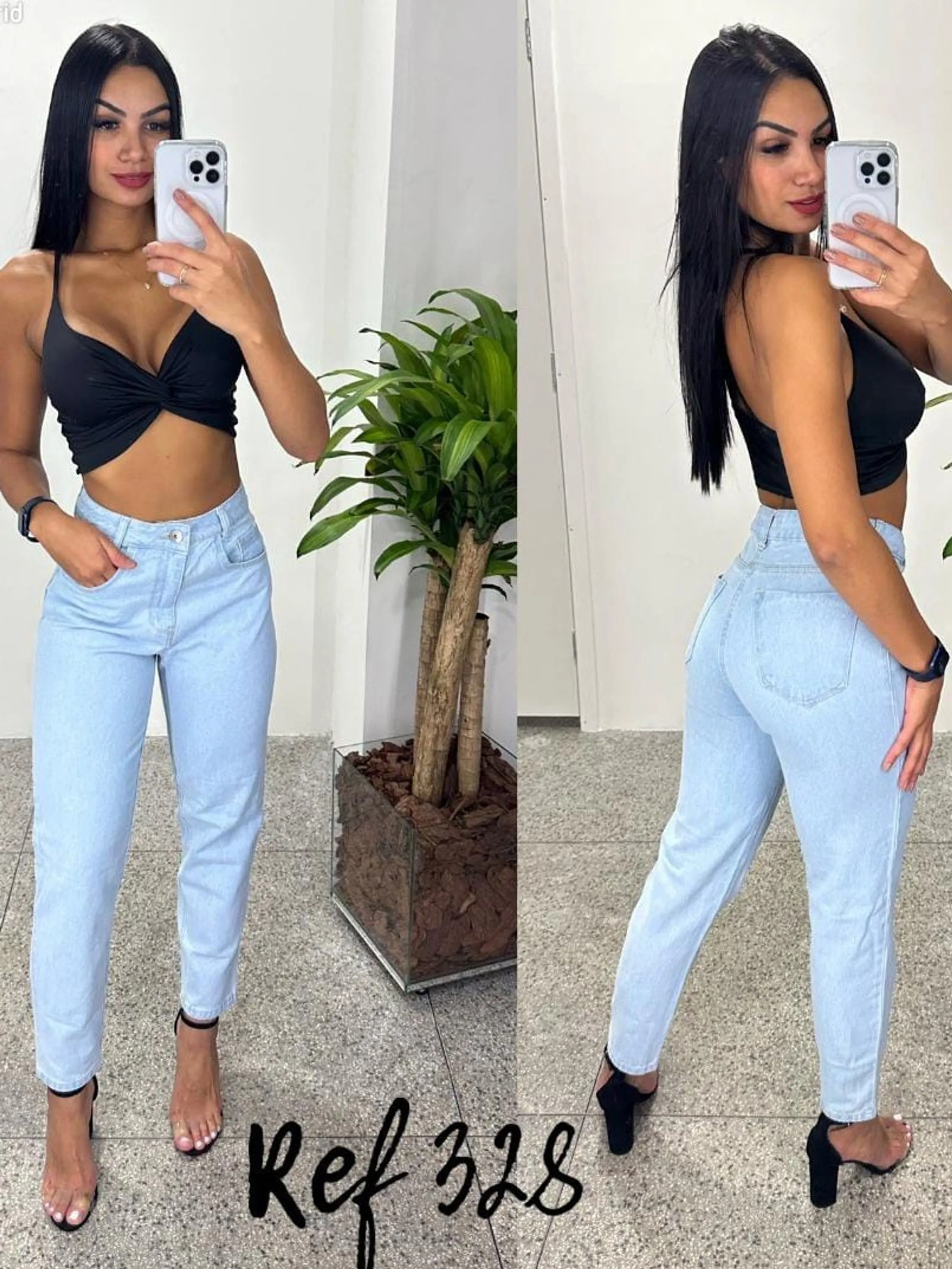 Calça Jeans Mom Cintura Alta