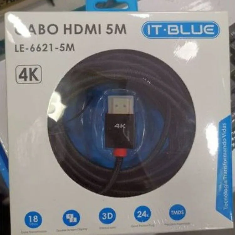 Cabo HDMI 5m it-blue 4k kp6621