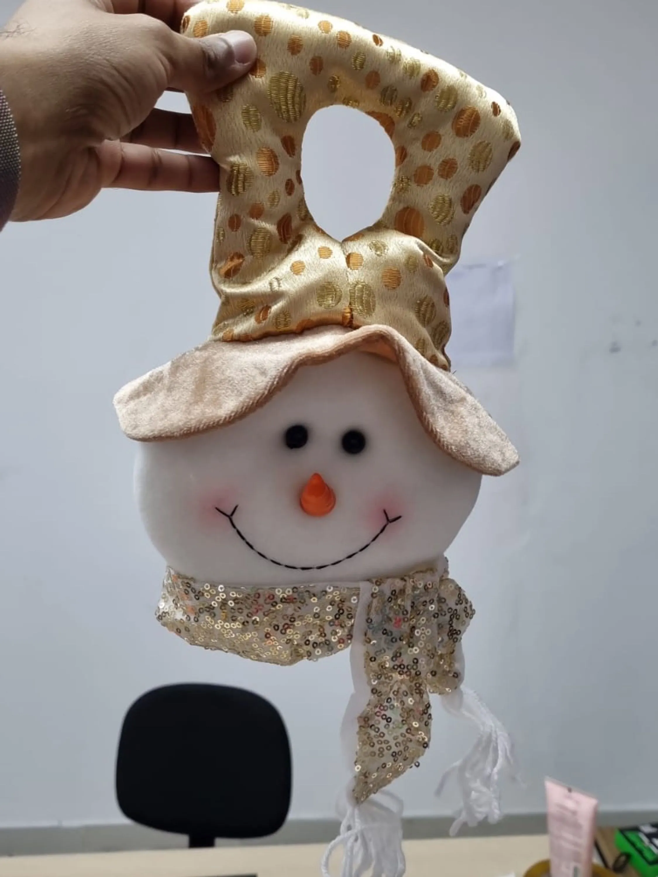 Enfeite natal pelúcia para porta ou janela