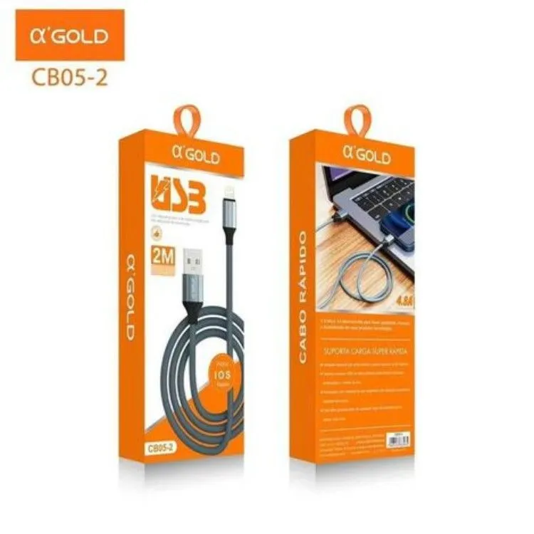 Cabo USB iPhone Gold cb05-2 ( 2 metros)