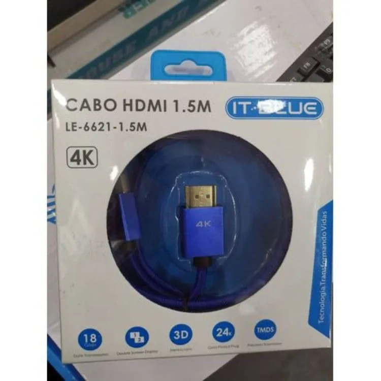 Cabo HDMI 1.5m it-blue 4k kp6621