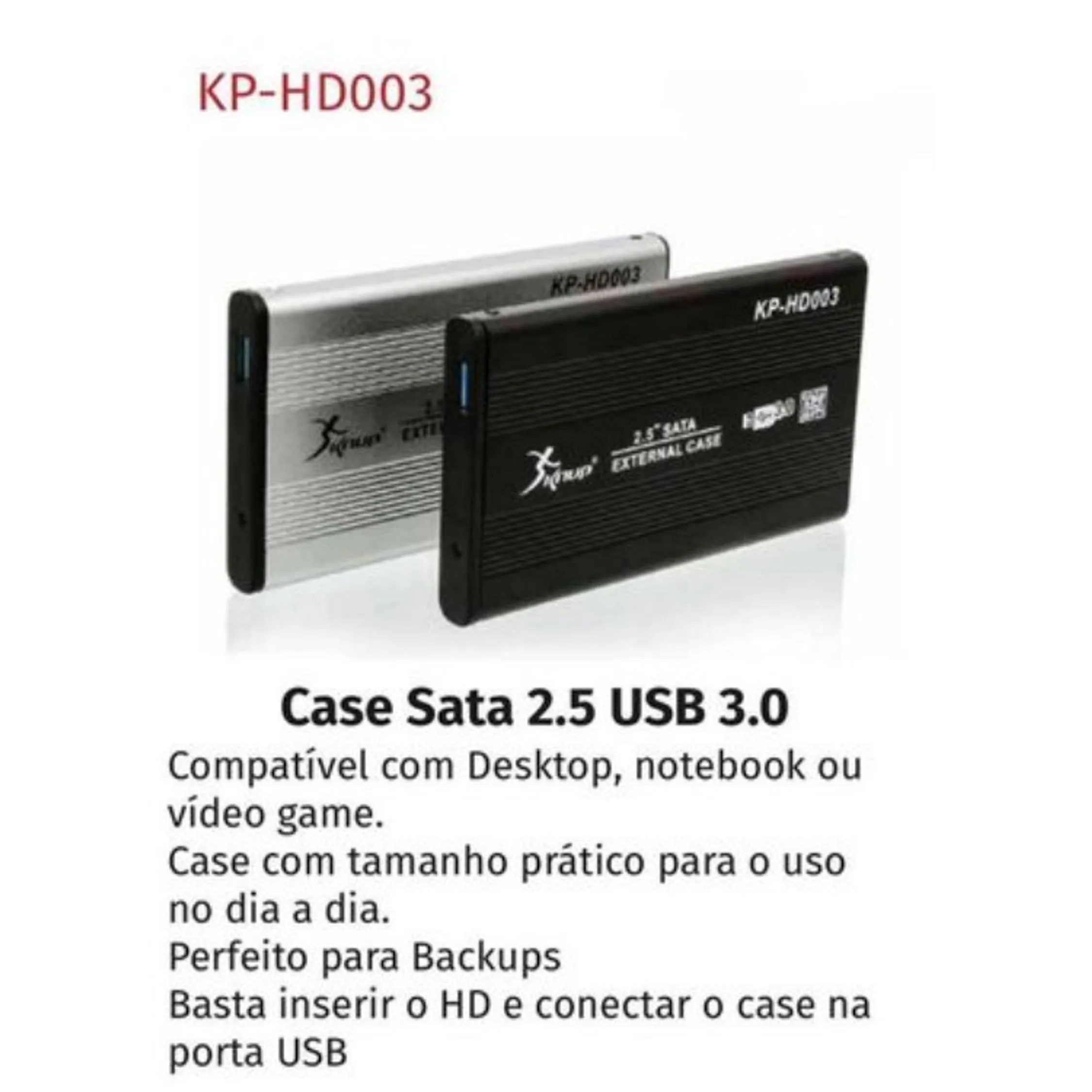 CASE PARA HD SATA 2.5 usb 3.0 fy-448 / knup