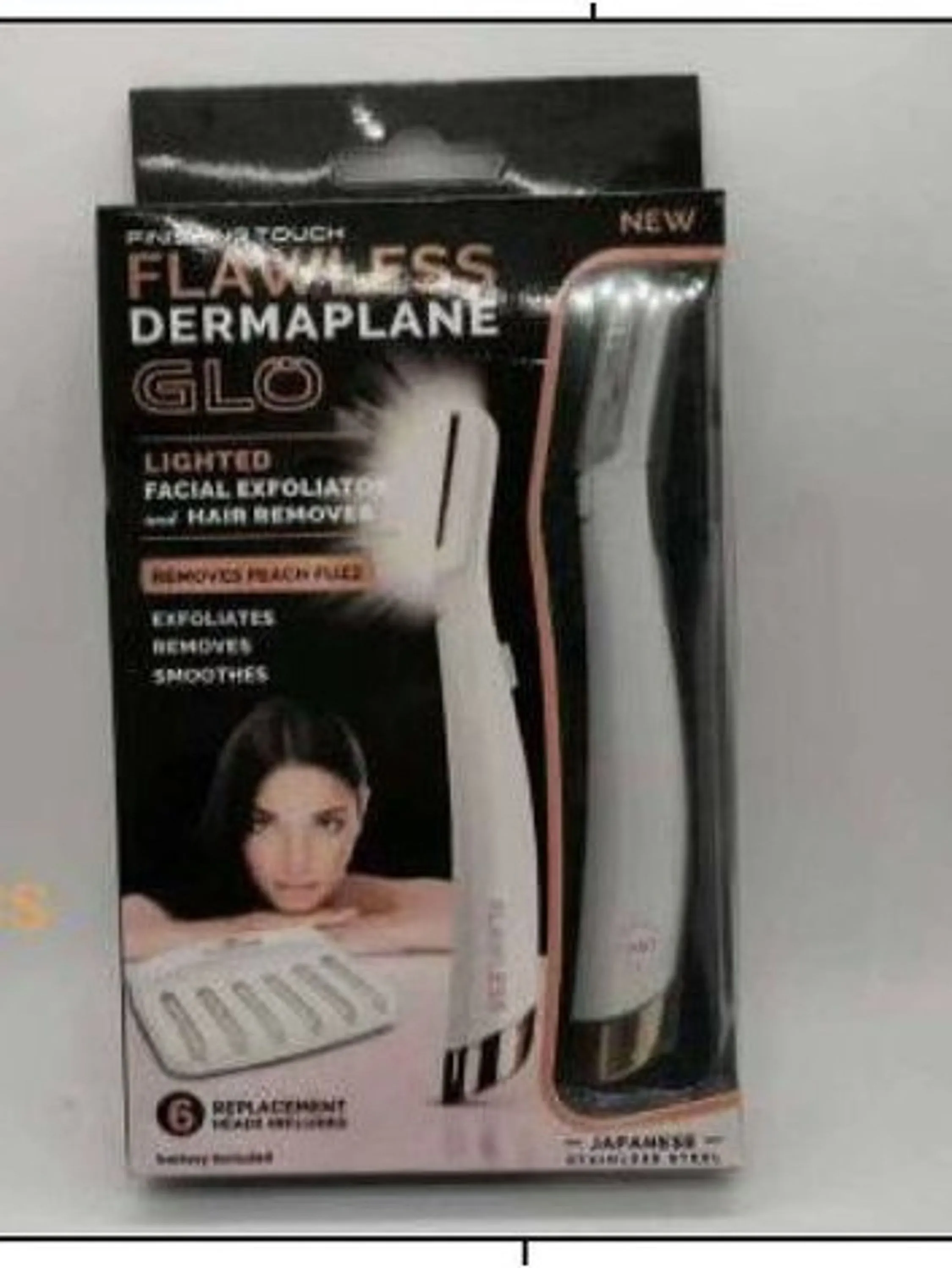 NAVALHA DEPILADORA FACIAL NEW FAWLESS DERMAPLANE GLO