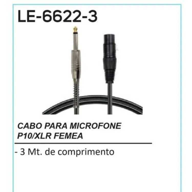 Cabo de microfone It blue 3 metros