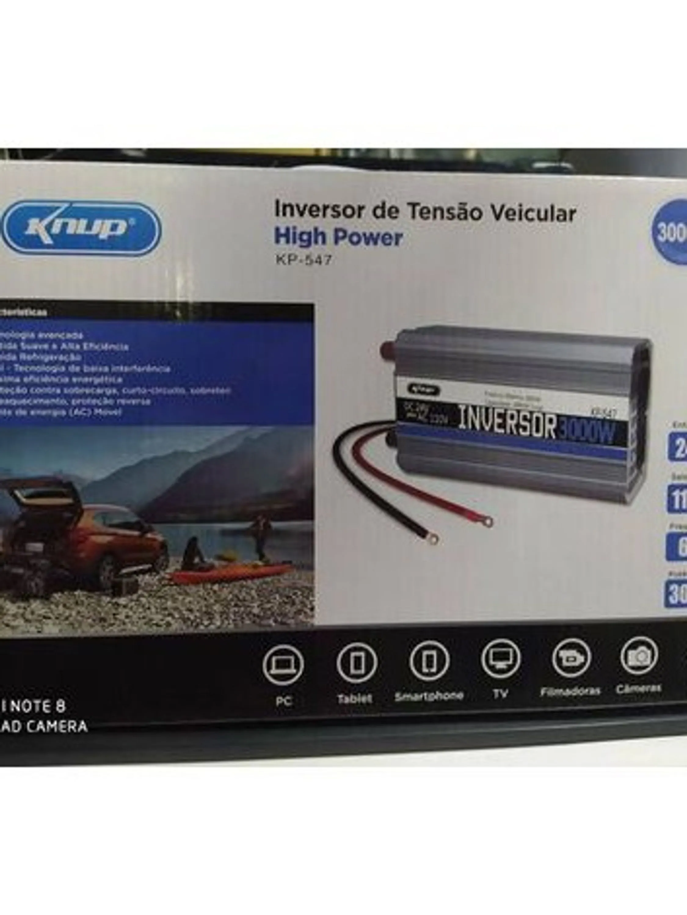 INVERSOR DE TENSAO VEICULAR KP-547 3000W 24VDC 110VAC