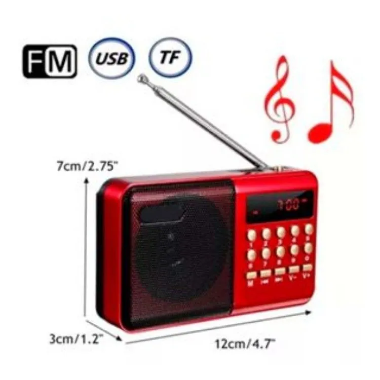 Rádio com bluetooth FM USB recarregável JD30