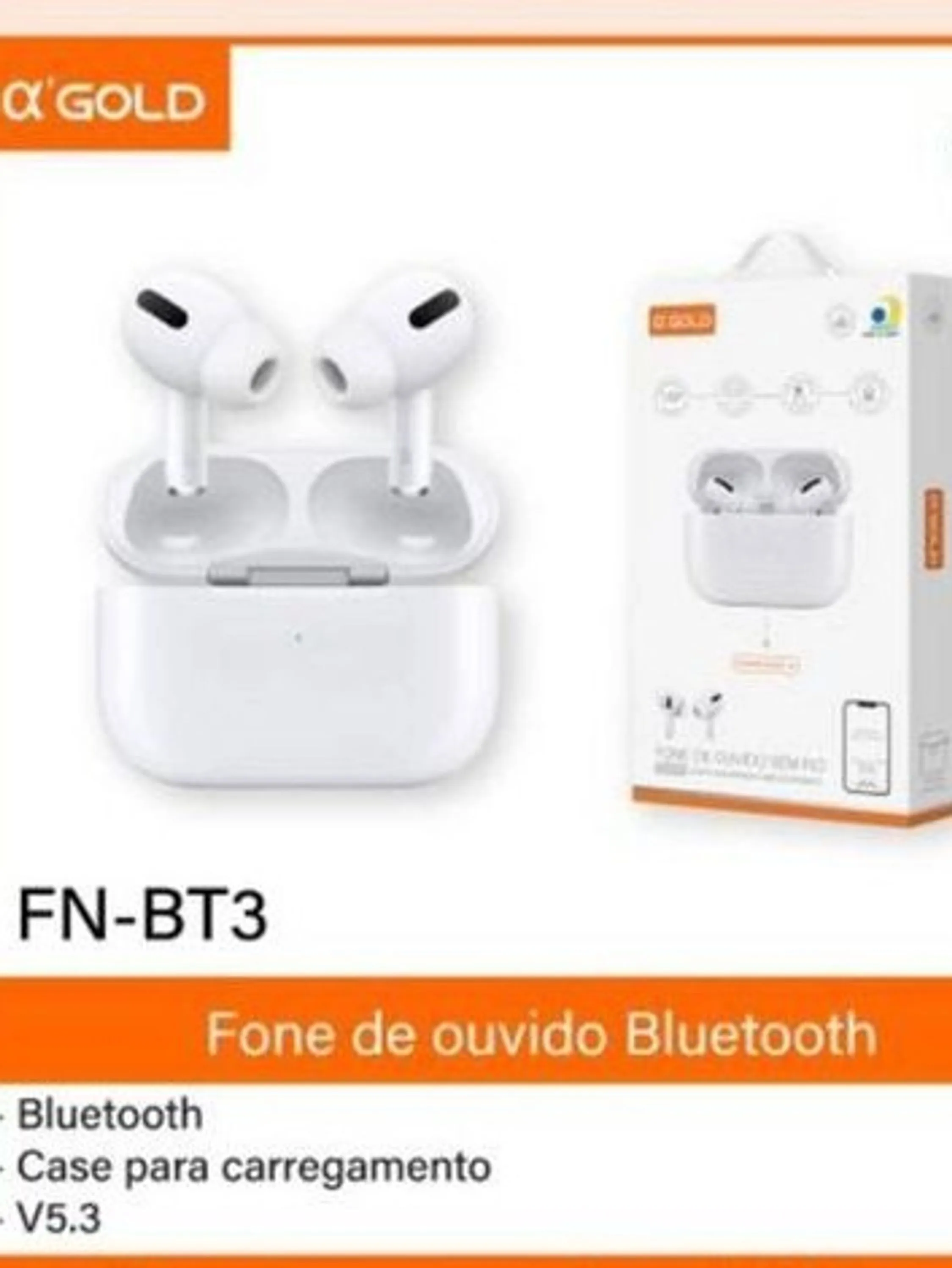 Fone de ouvido bluetooth Gold fn-bt3