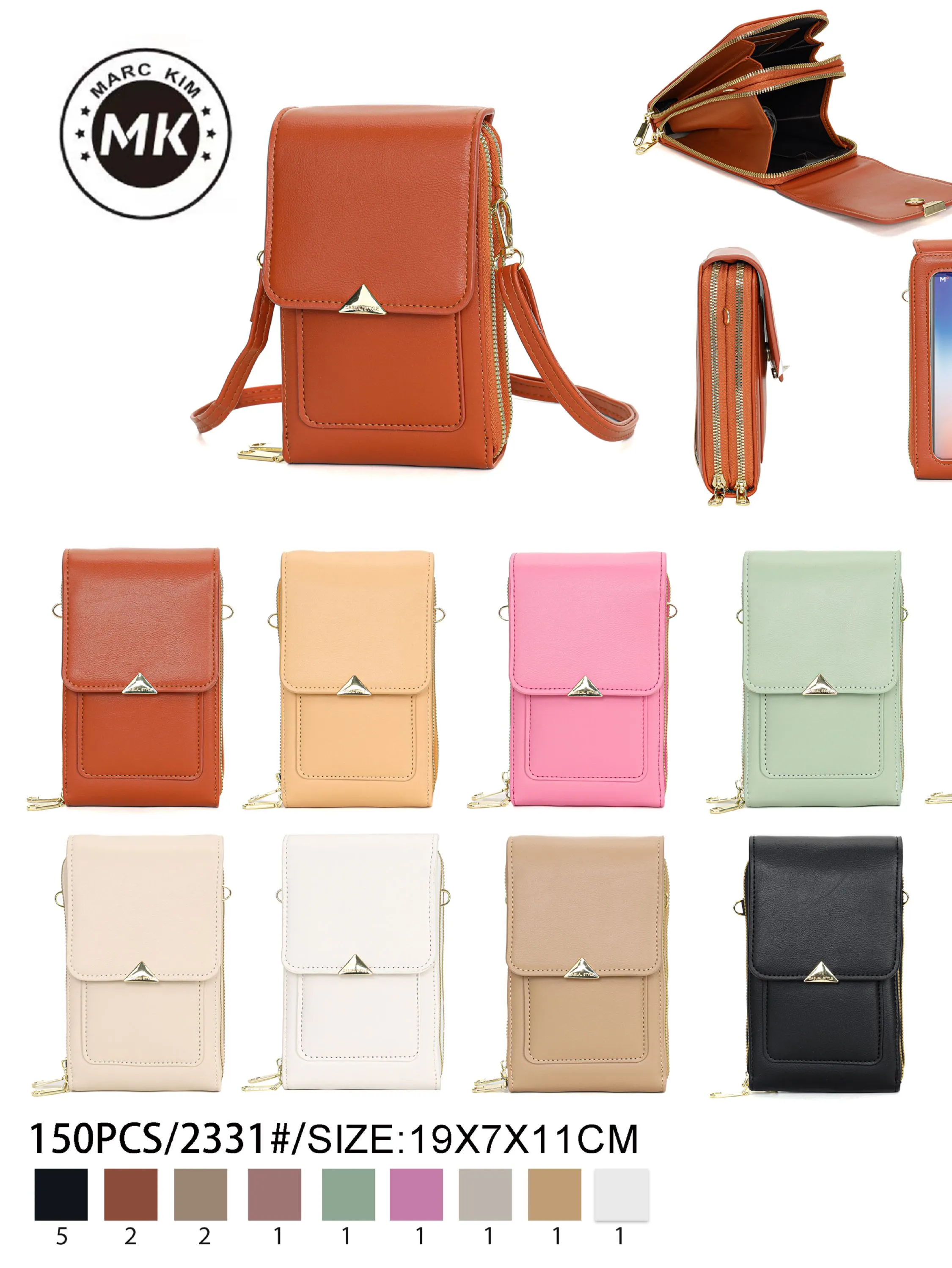 Kits 5 Bolsas Femininas porta celular 2331