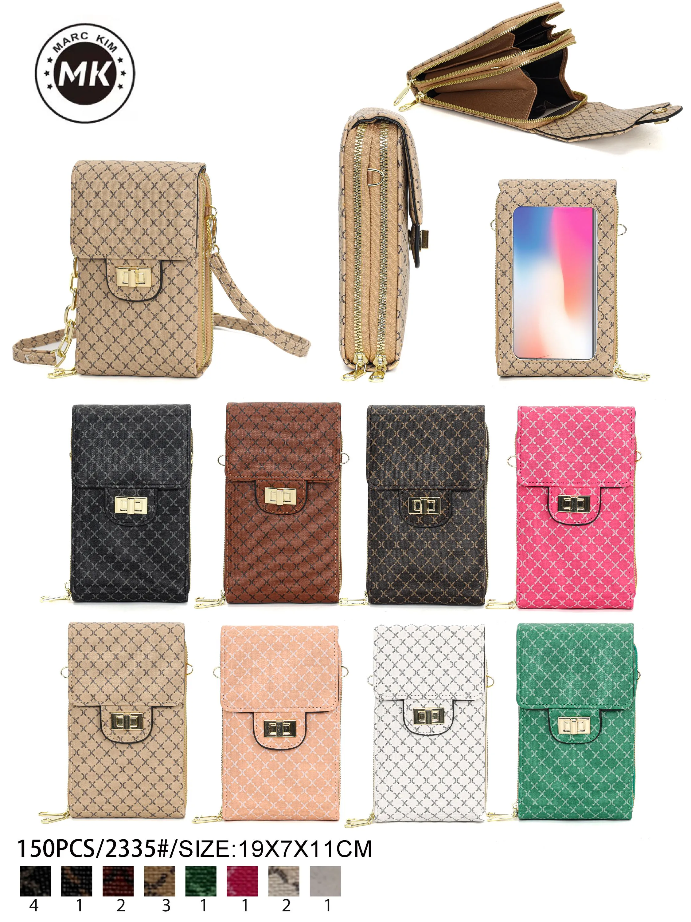 Kits 5 Bolsas Femininas Porta Celular 2335