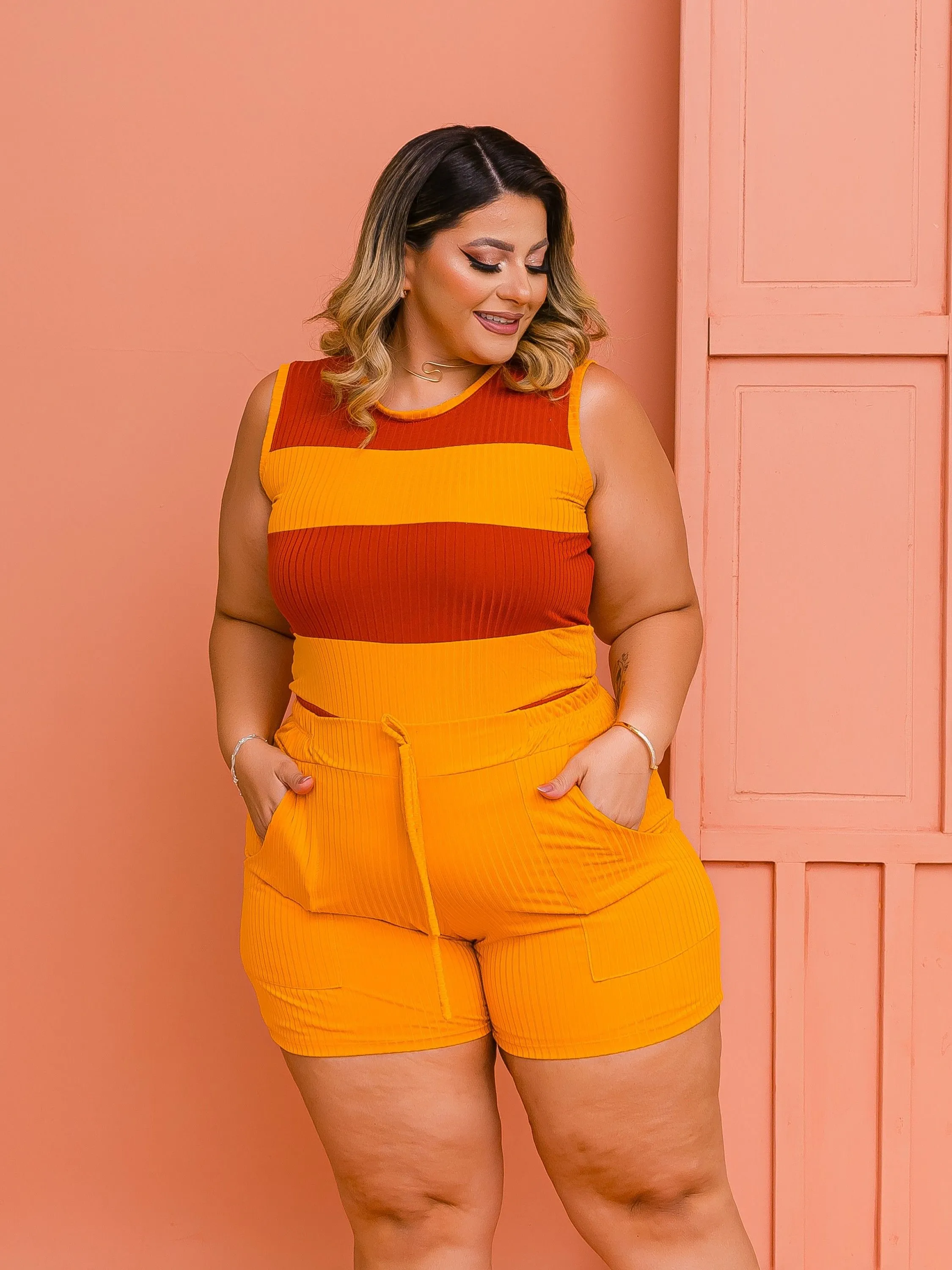 CONJUNTO DE SHORT PLUS SIZE