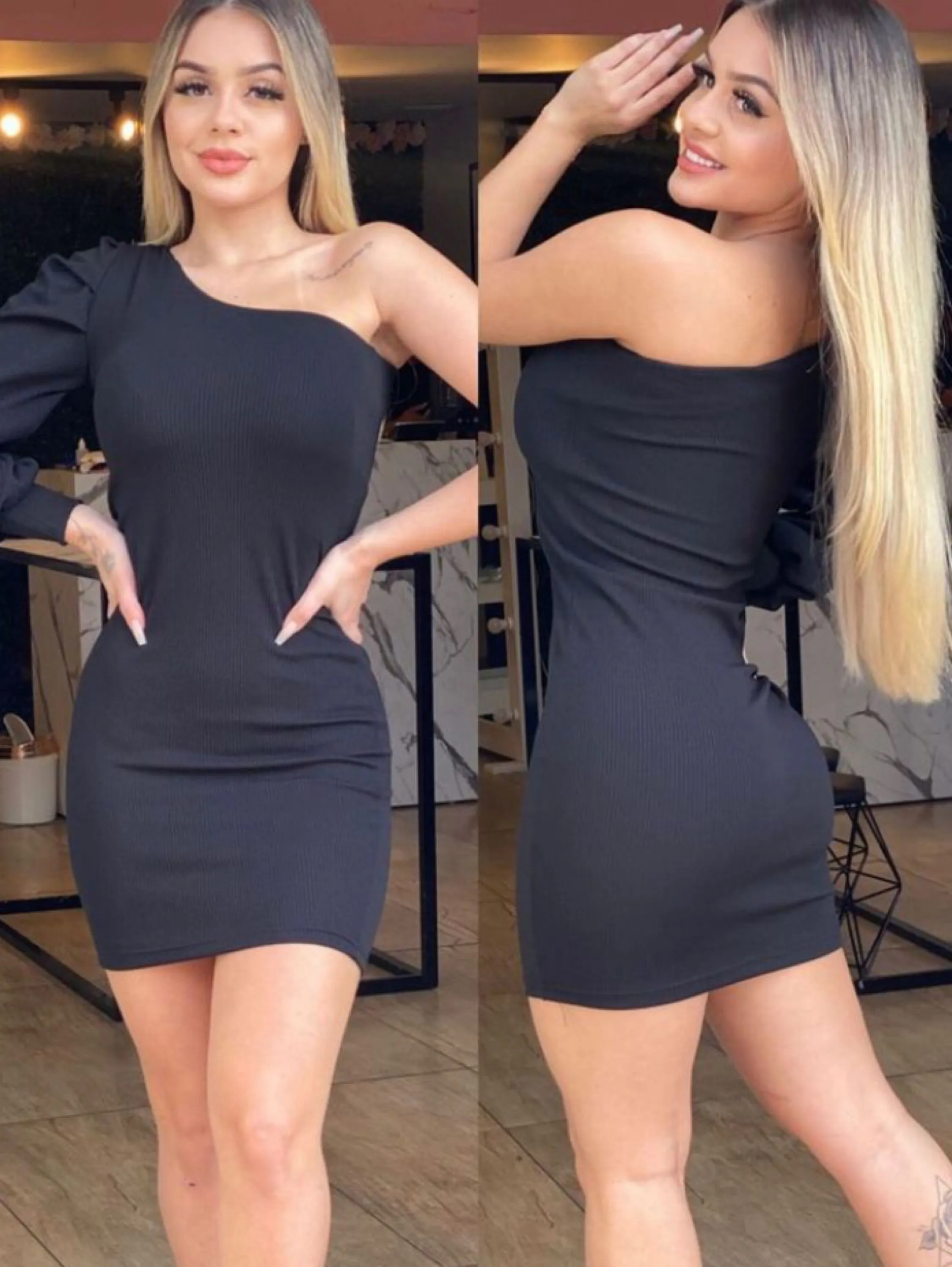 Vestido mula manca com manga feminino