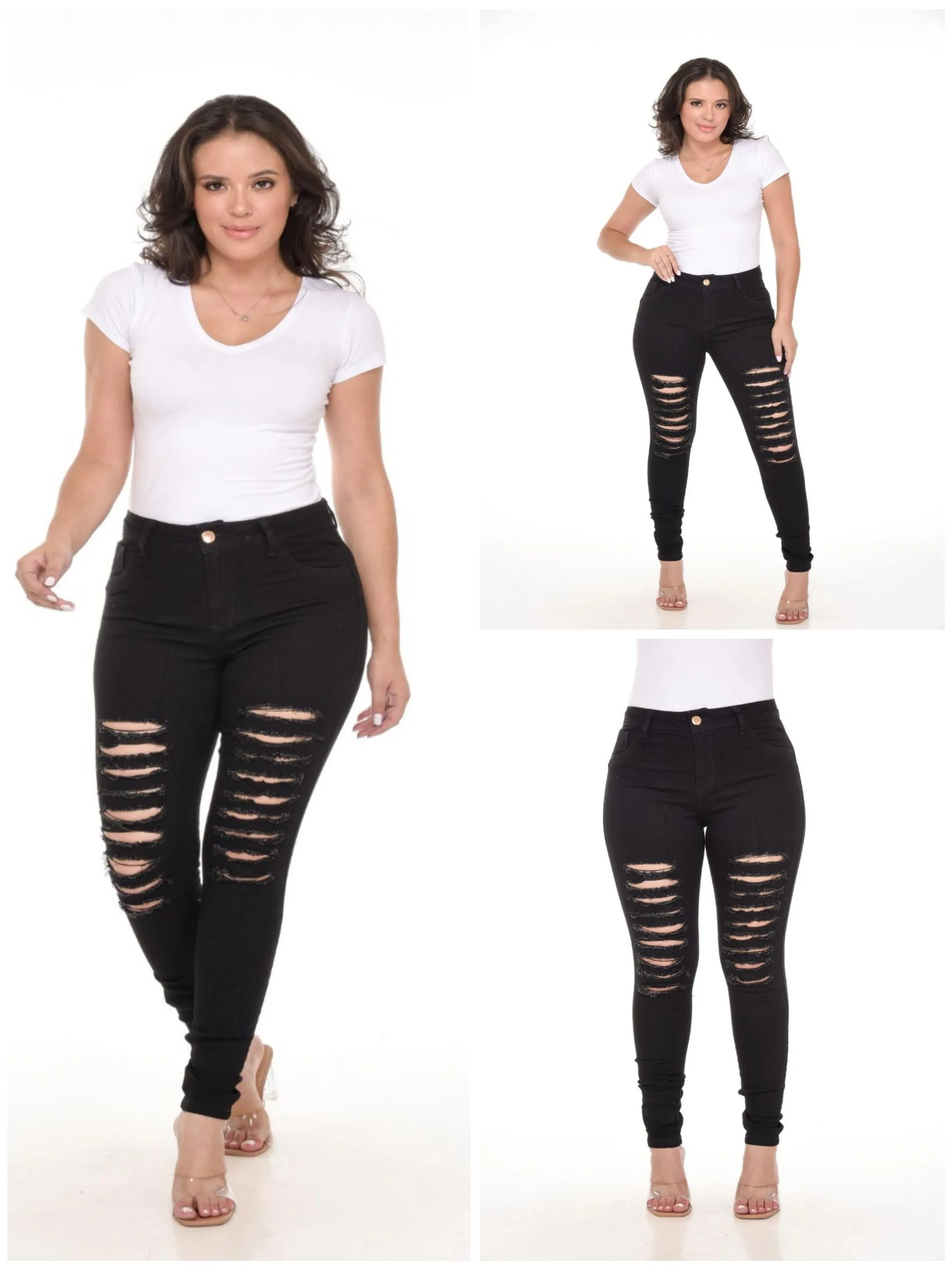 REF 227 CALCA JEANS FEMININA CINTURA ALTA