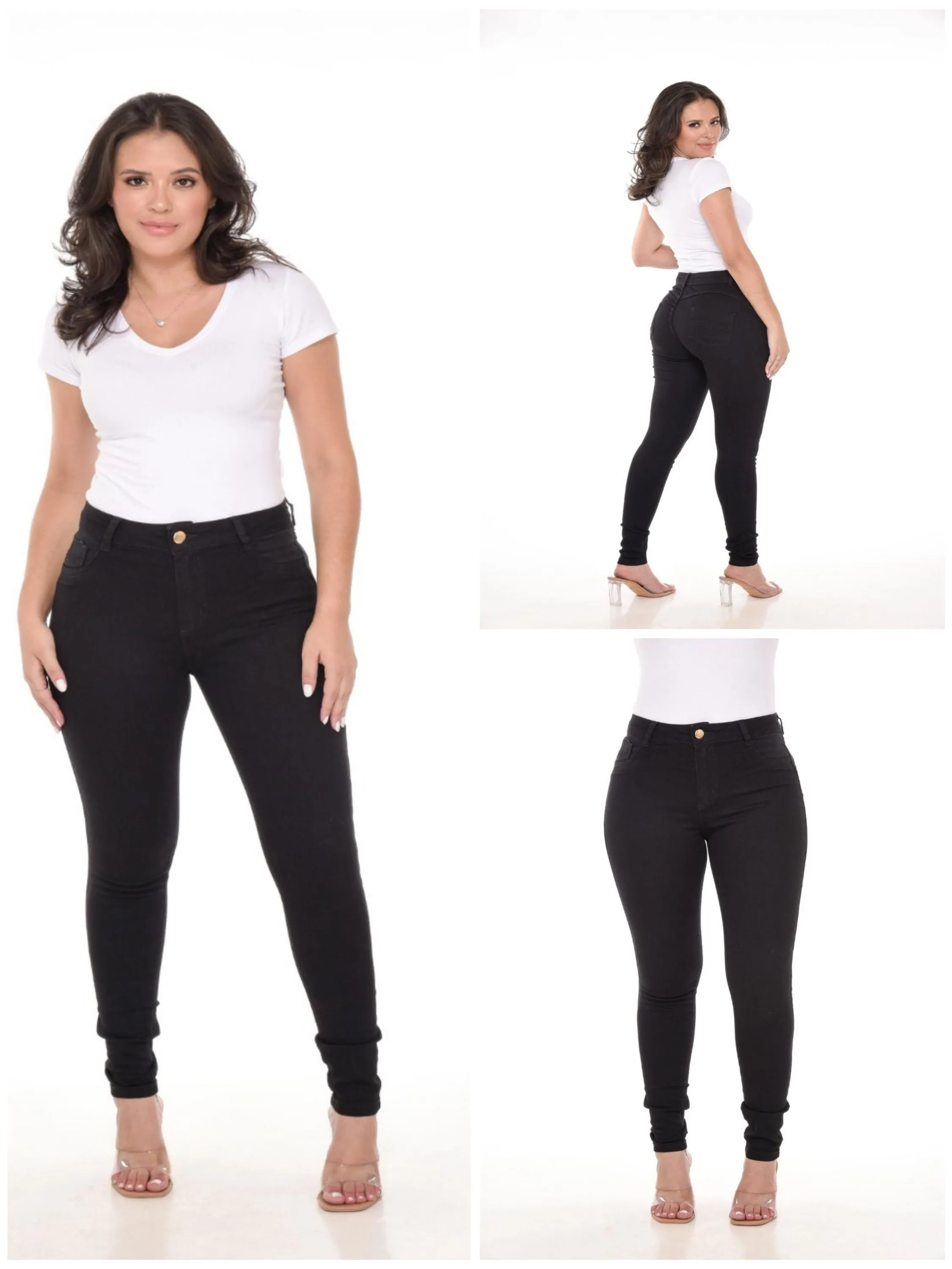 REF 225 CALCA JEANS FEMININA CINTURA ALTA LYCRA