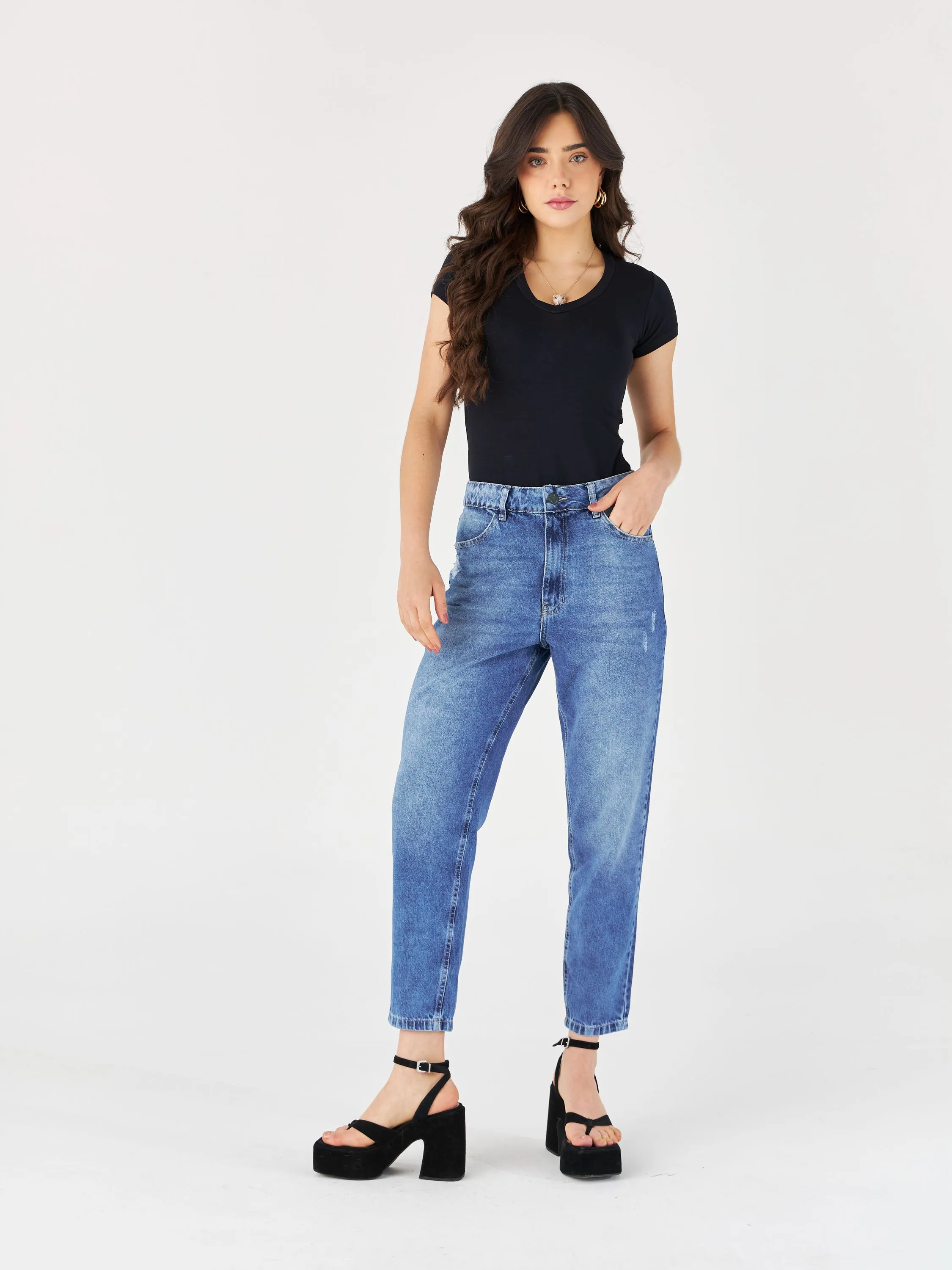 Calça Jeans Mom