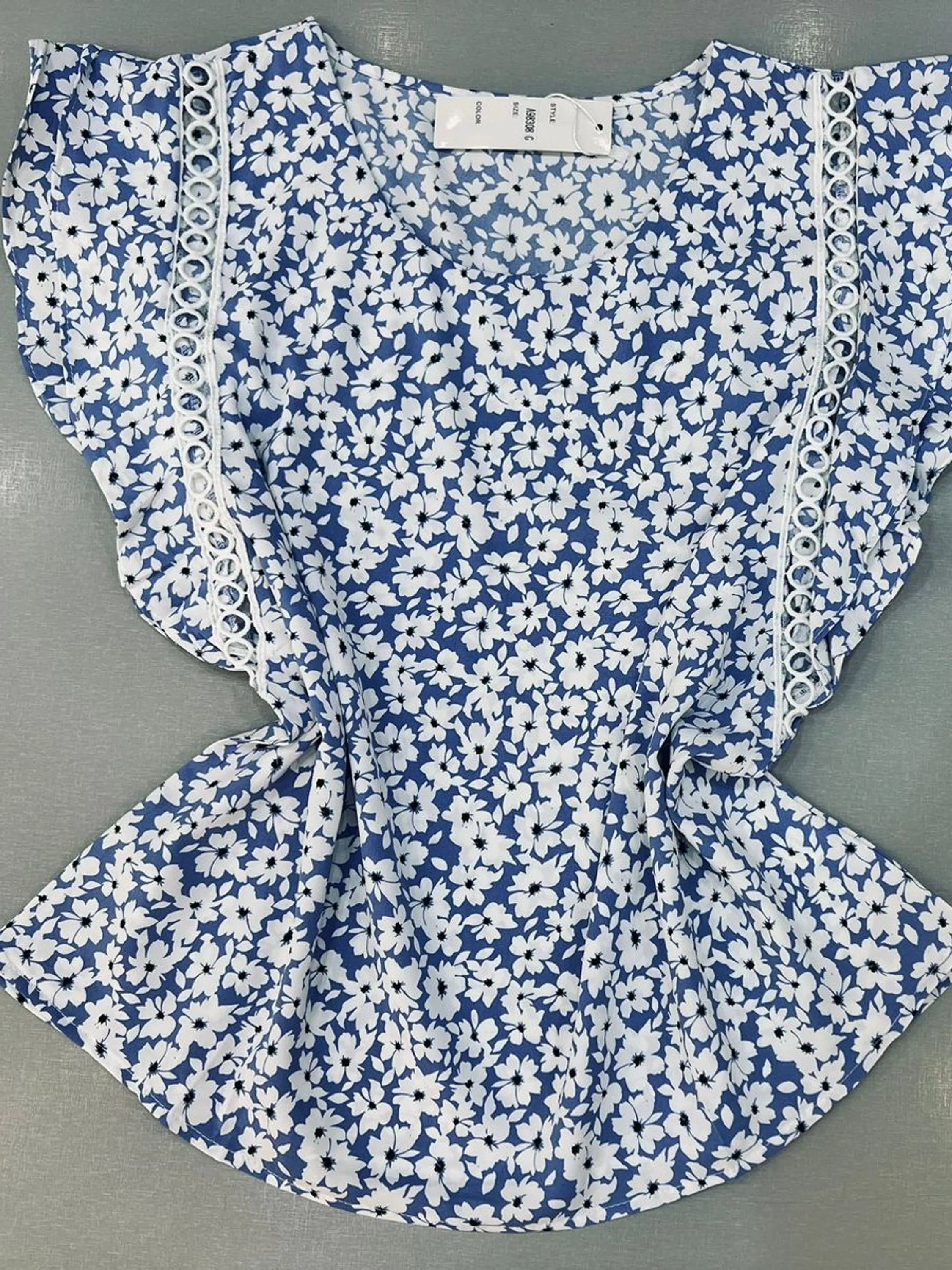 Blusa regata feminina estampa floral