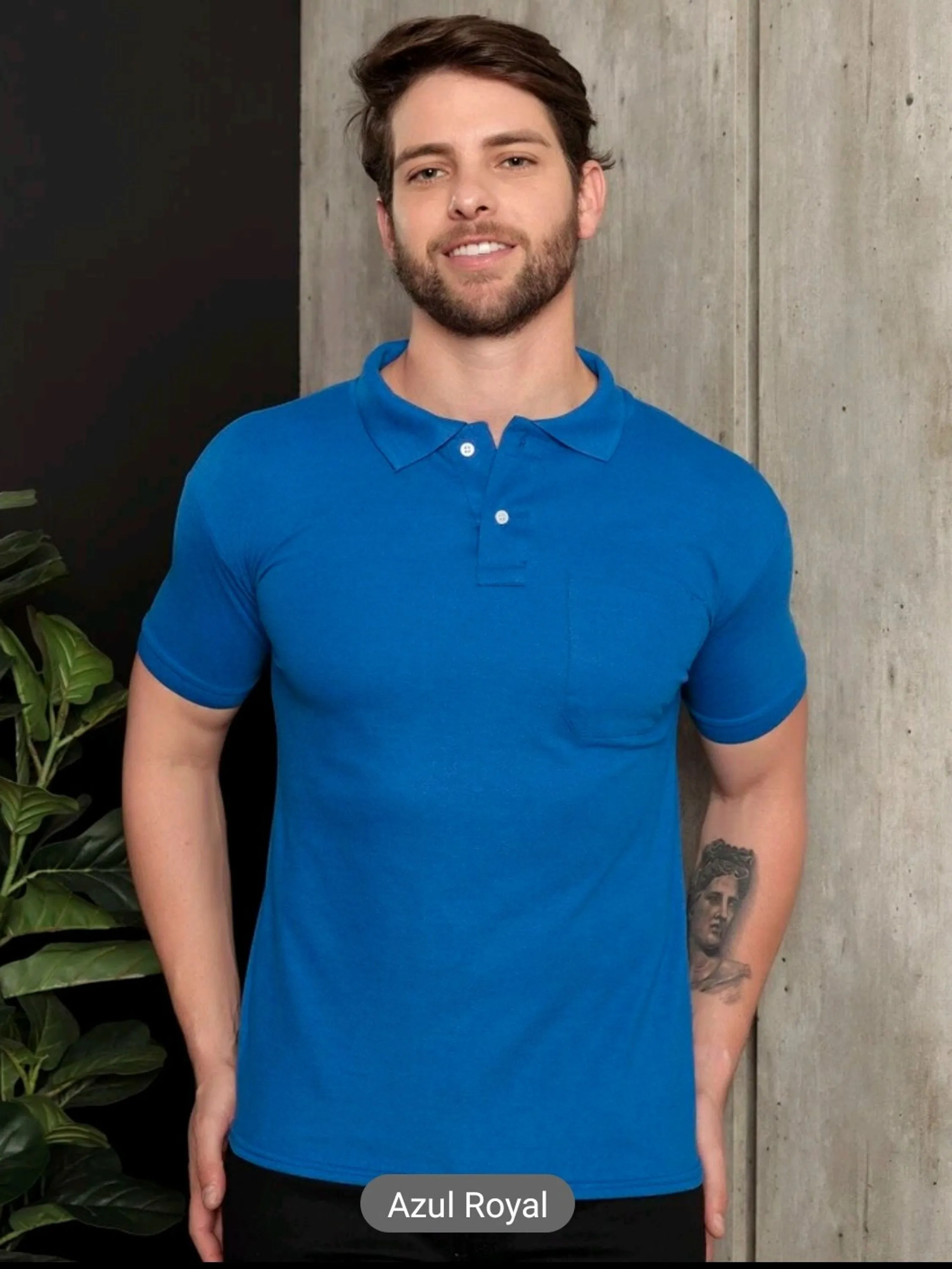 camisa polo com bolso  masculino preço de atacado entrega rápido liso básica