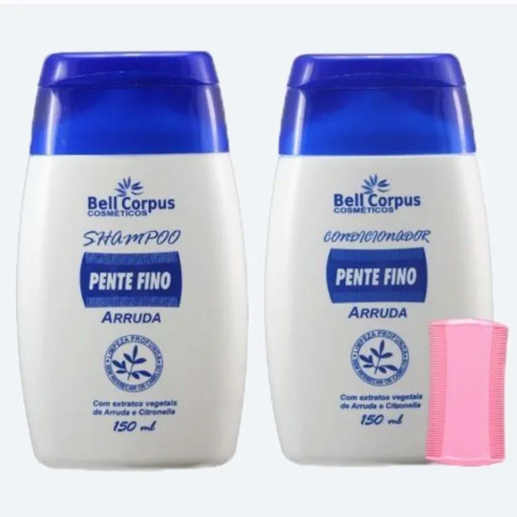 Kit para Piolhos Shampoo + Condicionador Pente Fino Bell Corpus