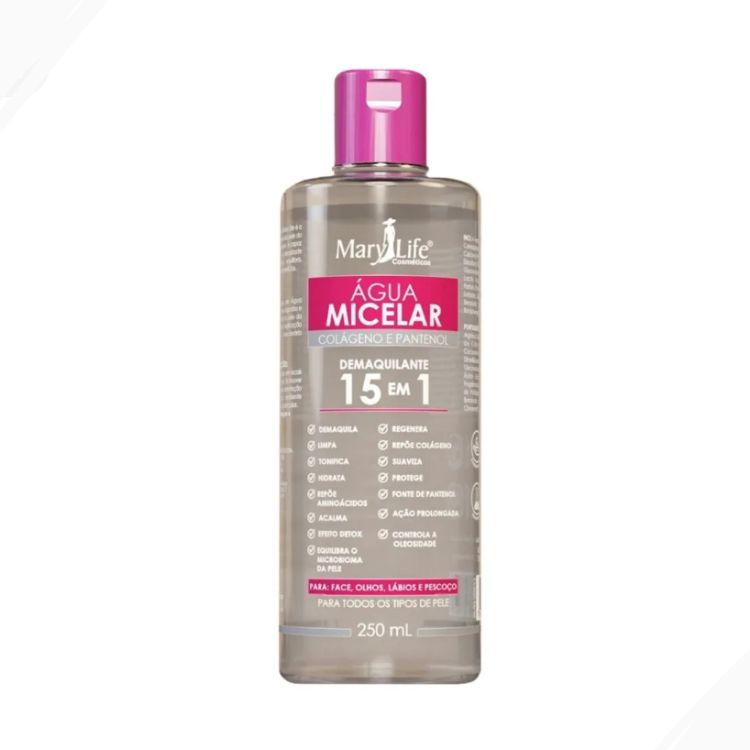 Água Micelar Mary Life Demaquilante 15 em 1 260ml