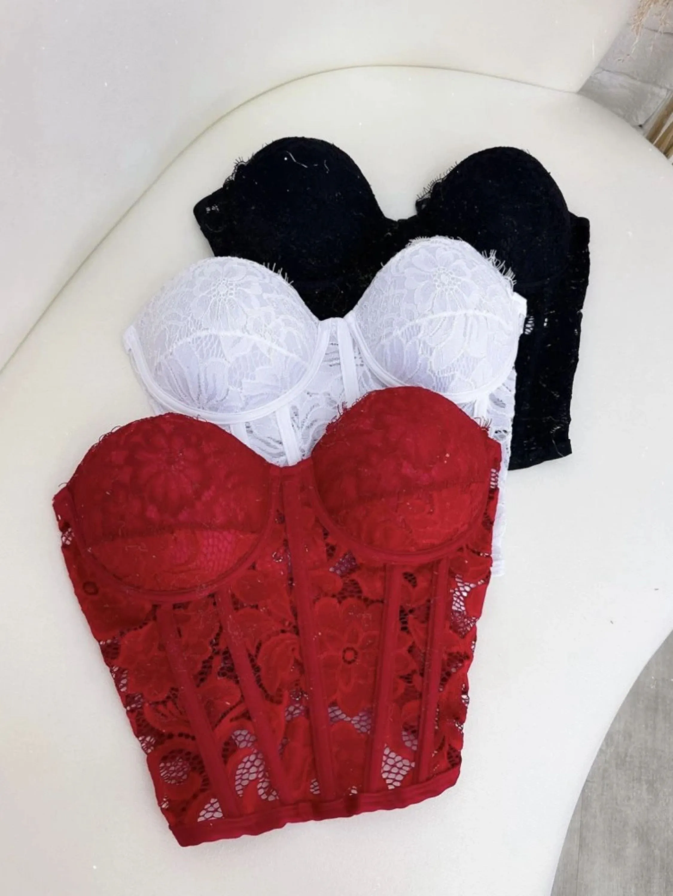 Cropped corset arrastão