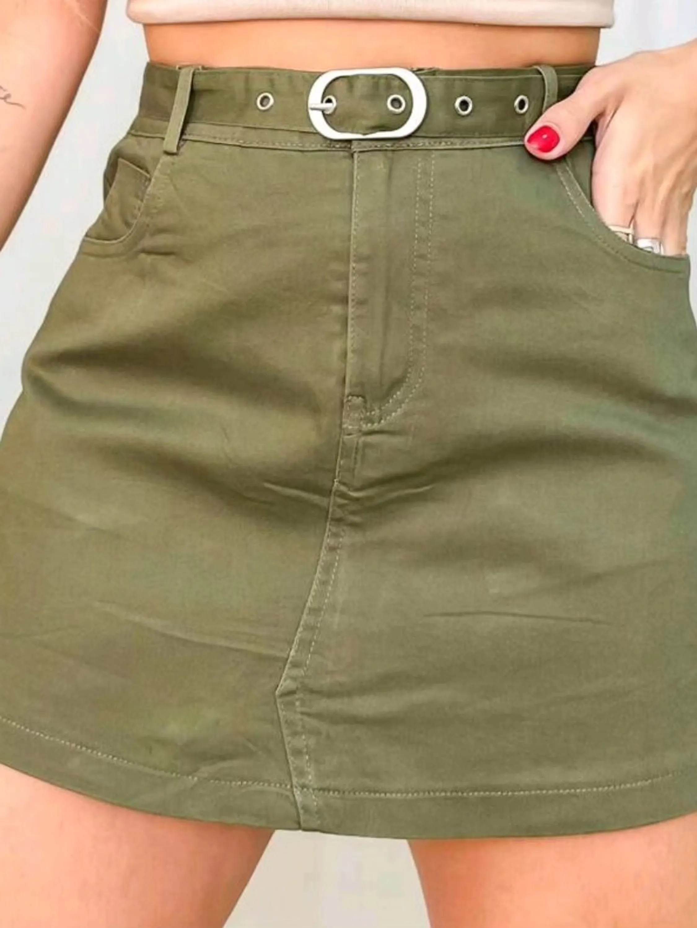 short saia com elastano