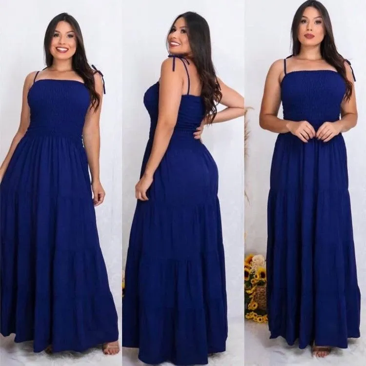 VESTIDO LONGO DE ALCINHA/  VESTIDO LONGO TRÊS MARIA