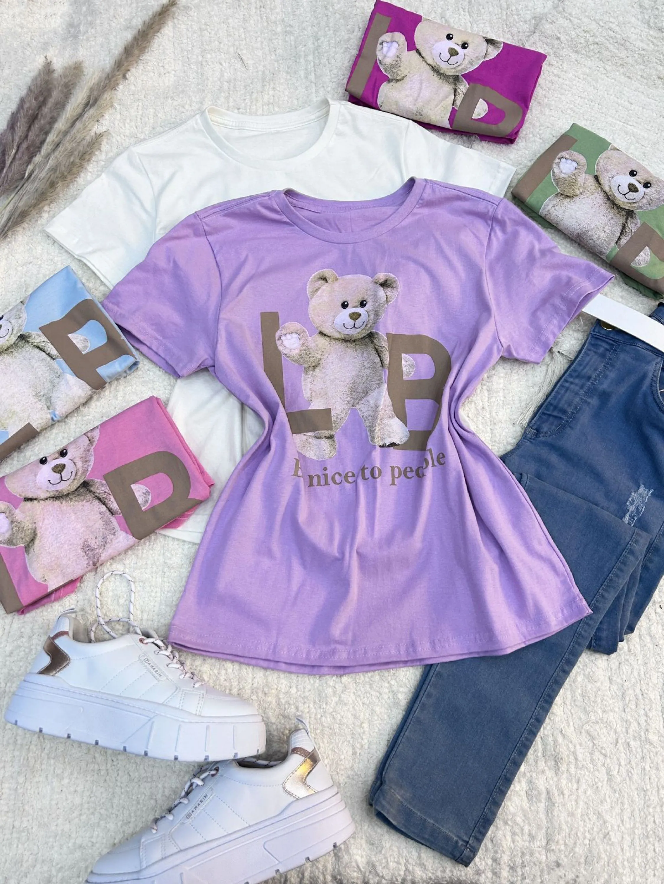 T-shirt camiseta LB urso