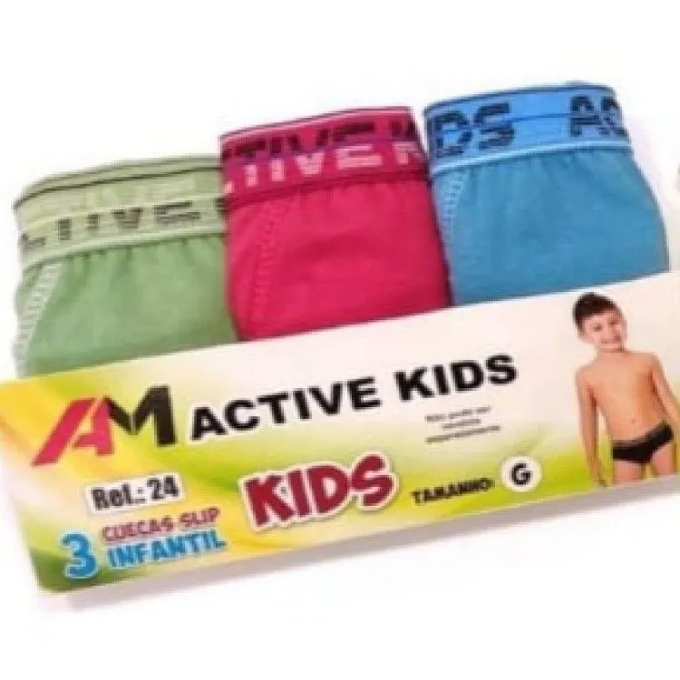 Kit Cueca Infantil de Algodão c/ 3 Unidades!!