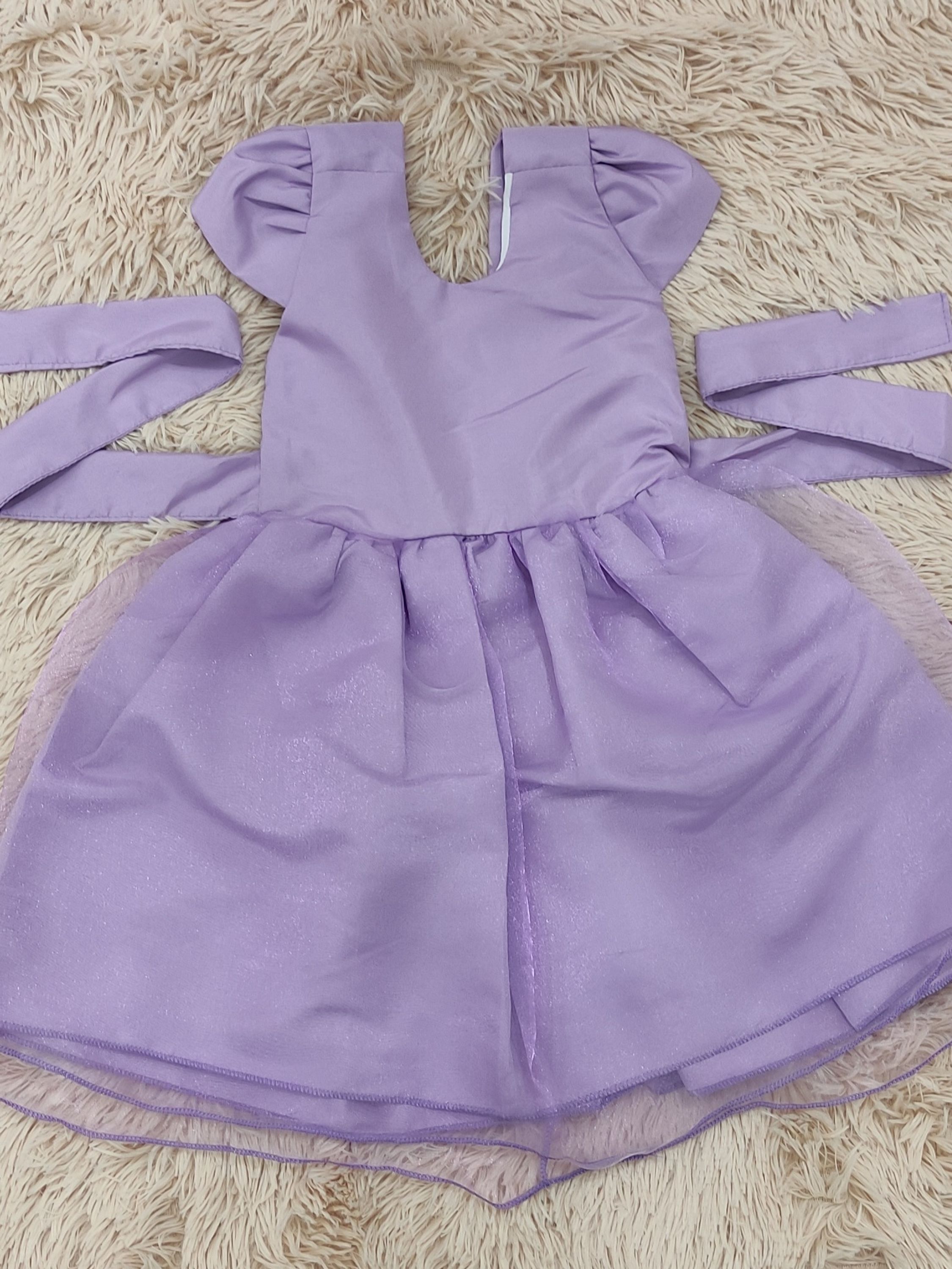 Vestido infantil menina organza princesa