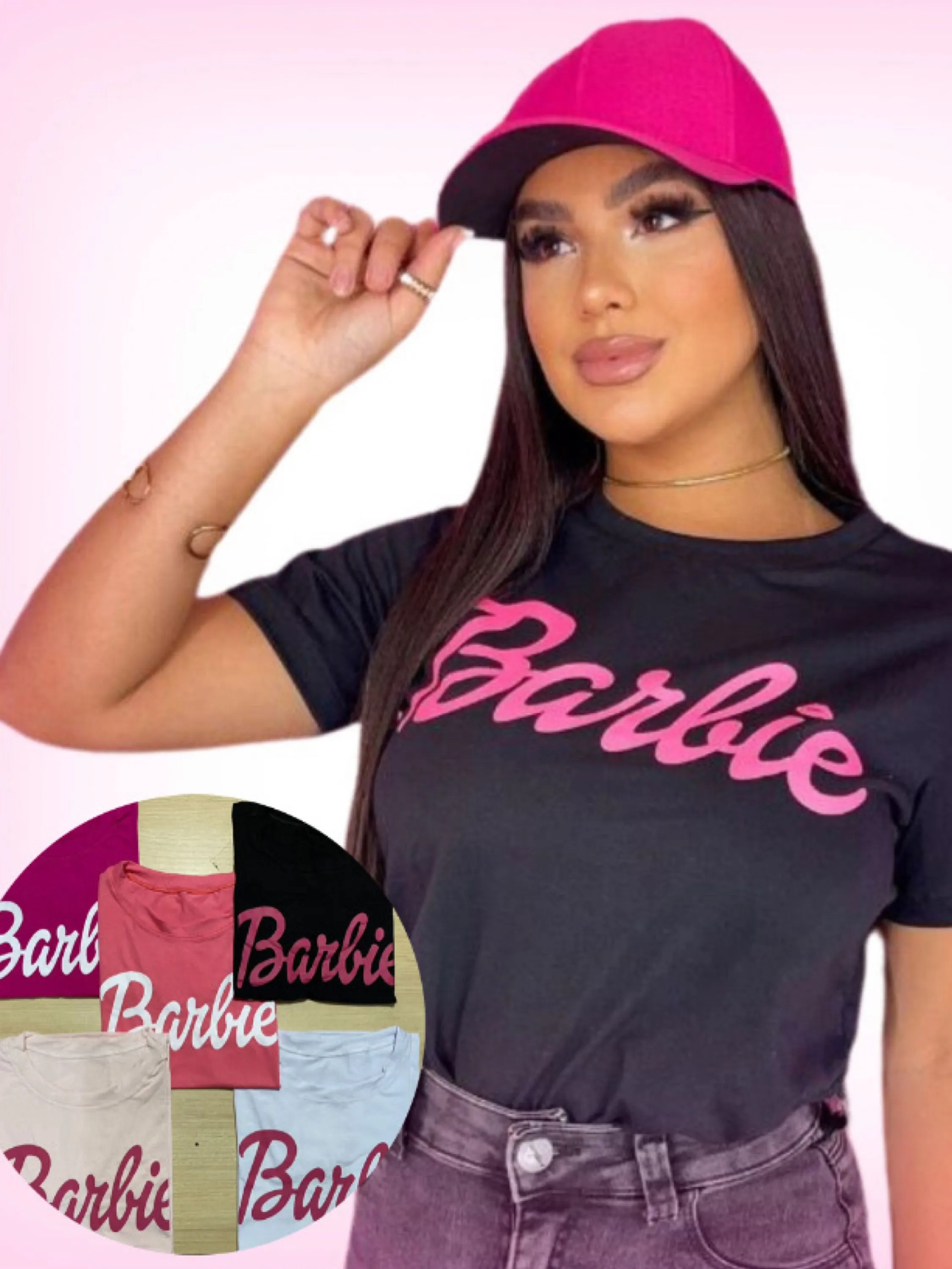 Kit5 camisas t-shirt Barbie Girl Confortável Estilosa Novo Lançamento