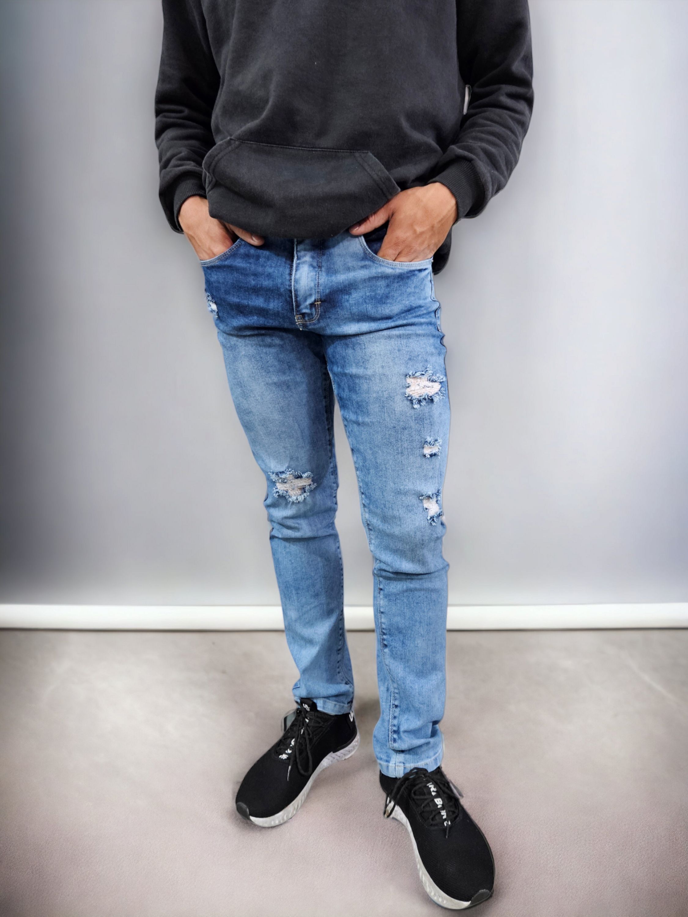 Calça Jeans Rasgada para meninos juvenil