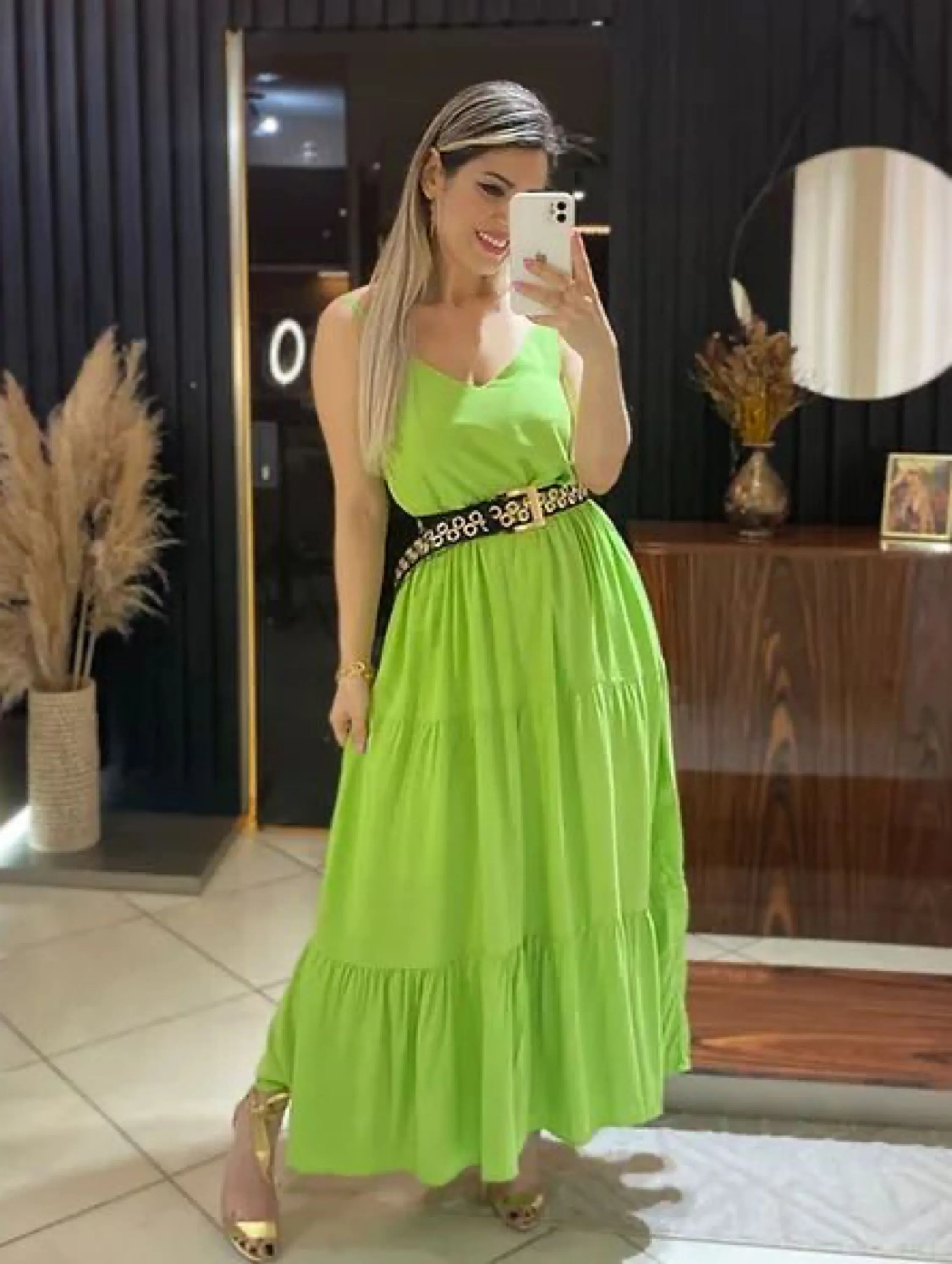 Vestido Angra Verde Limão