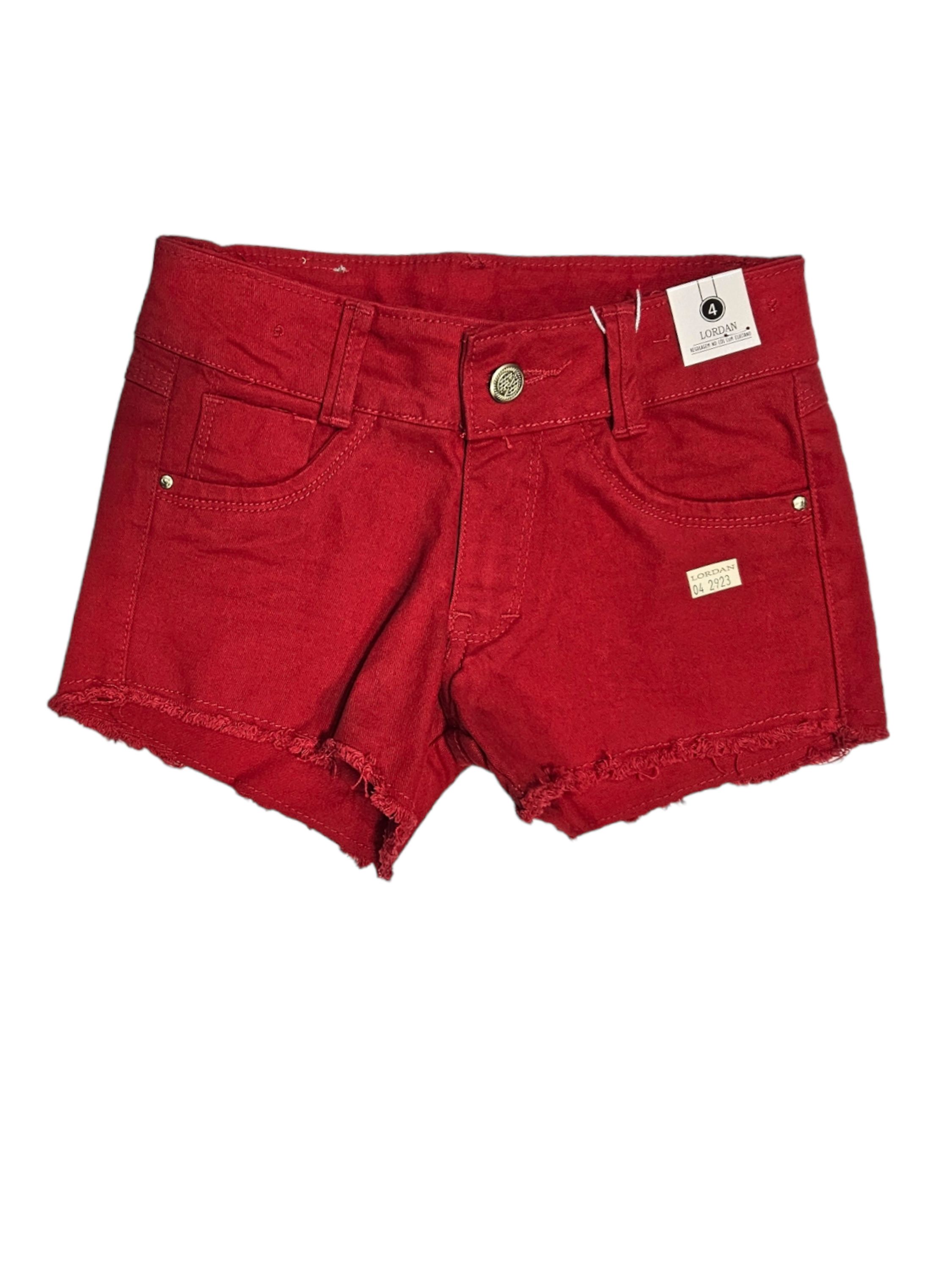 SHORT MENINA VERMELHO INFANTIL 04-08