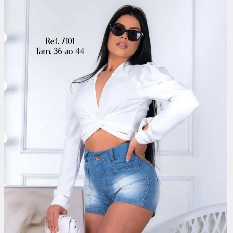 Ref. 7101 Short jeans feminino adulto 36-44