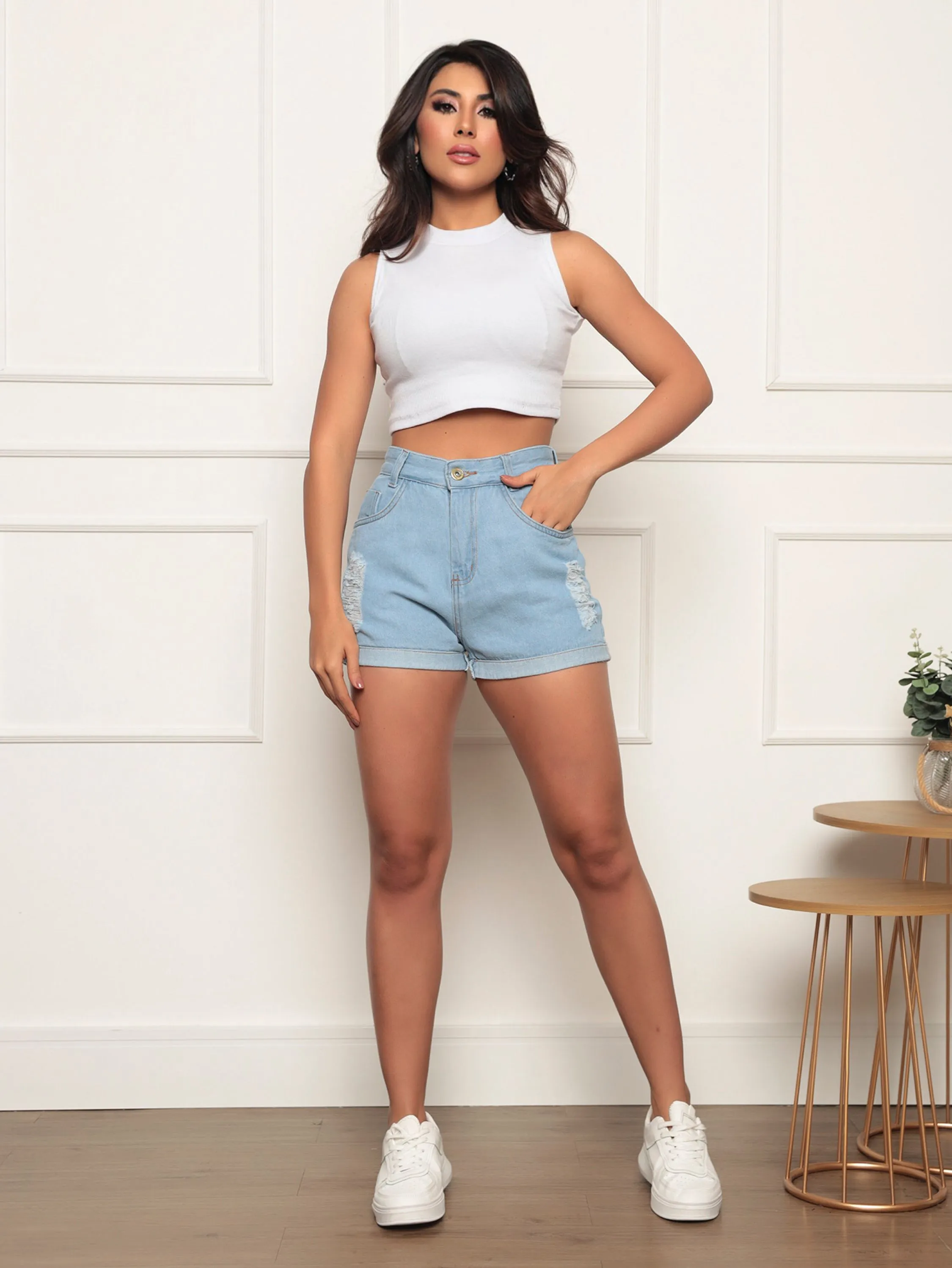 SHORTS JEANS MOM Rassgadin Moda Feminina