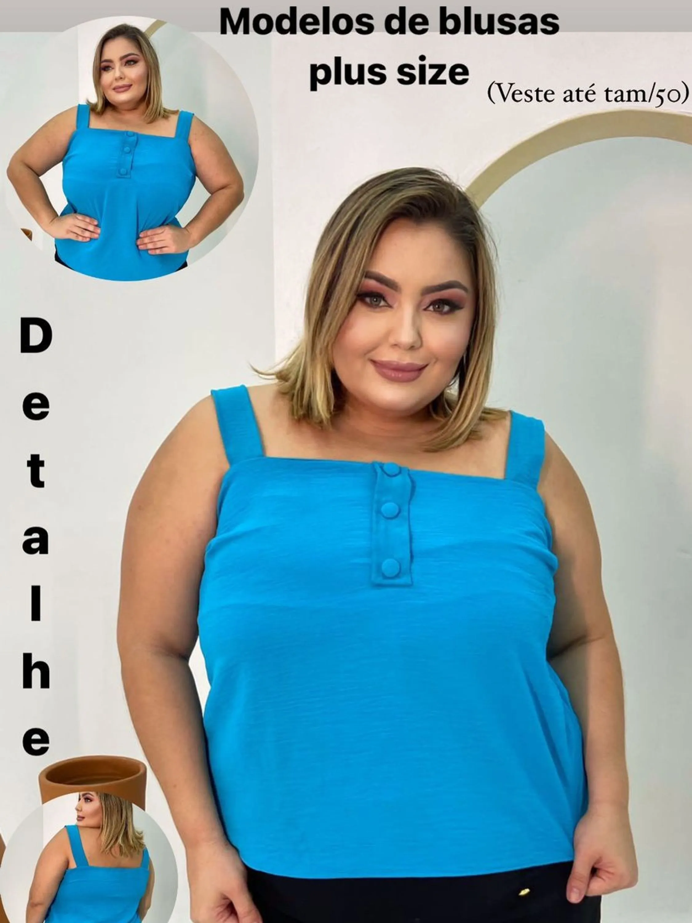 Blusa Viscolinho Plus