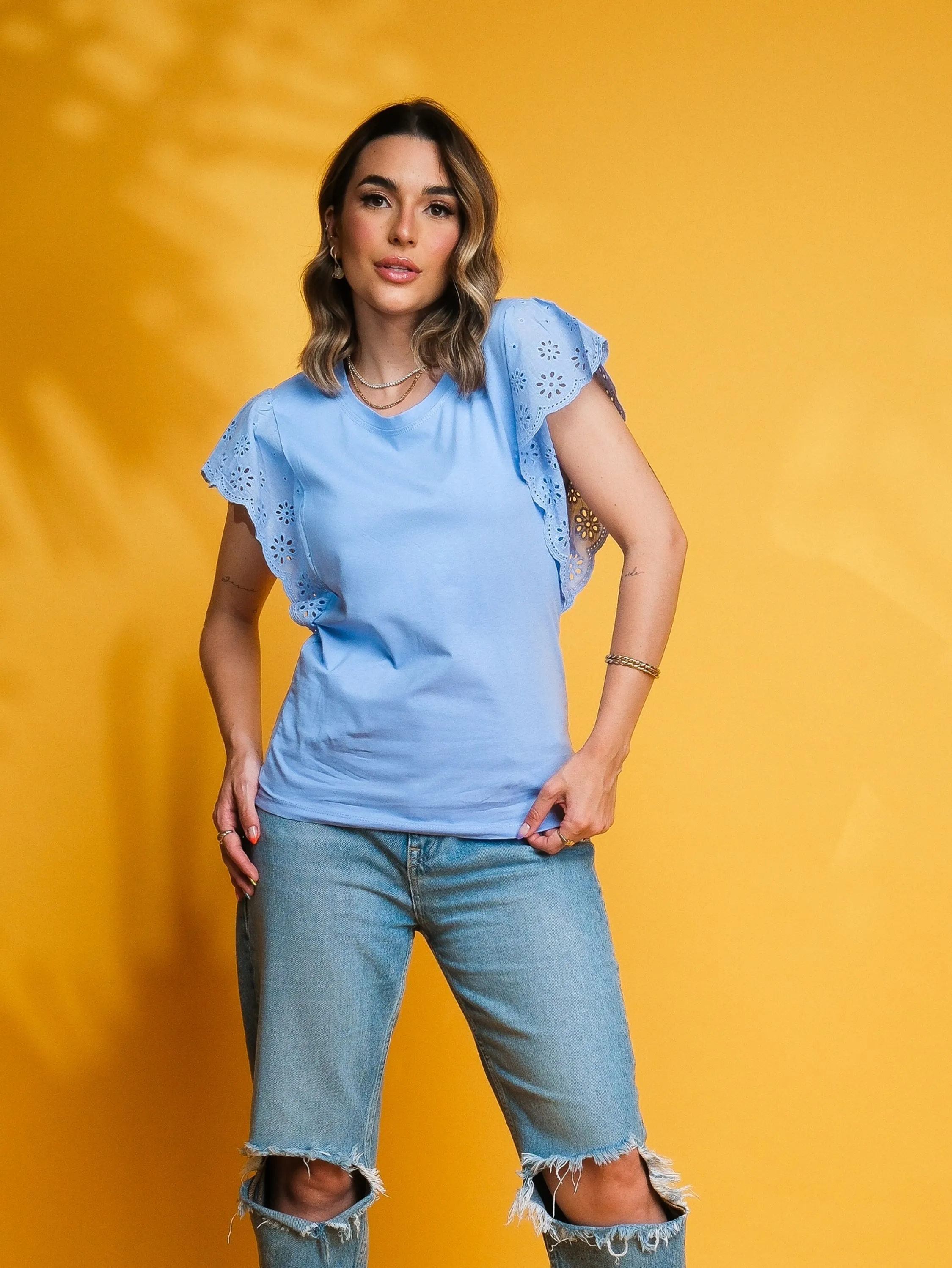 Camiseta slim manga laise curta 1891