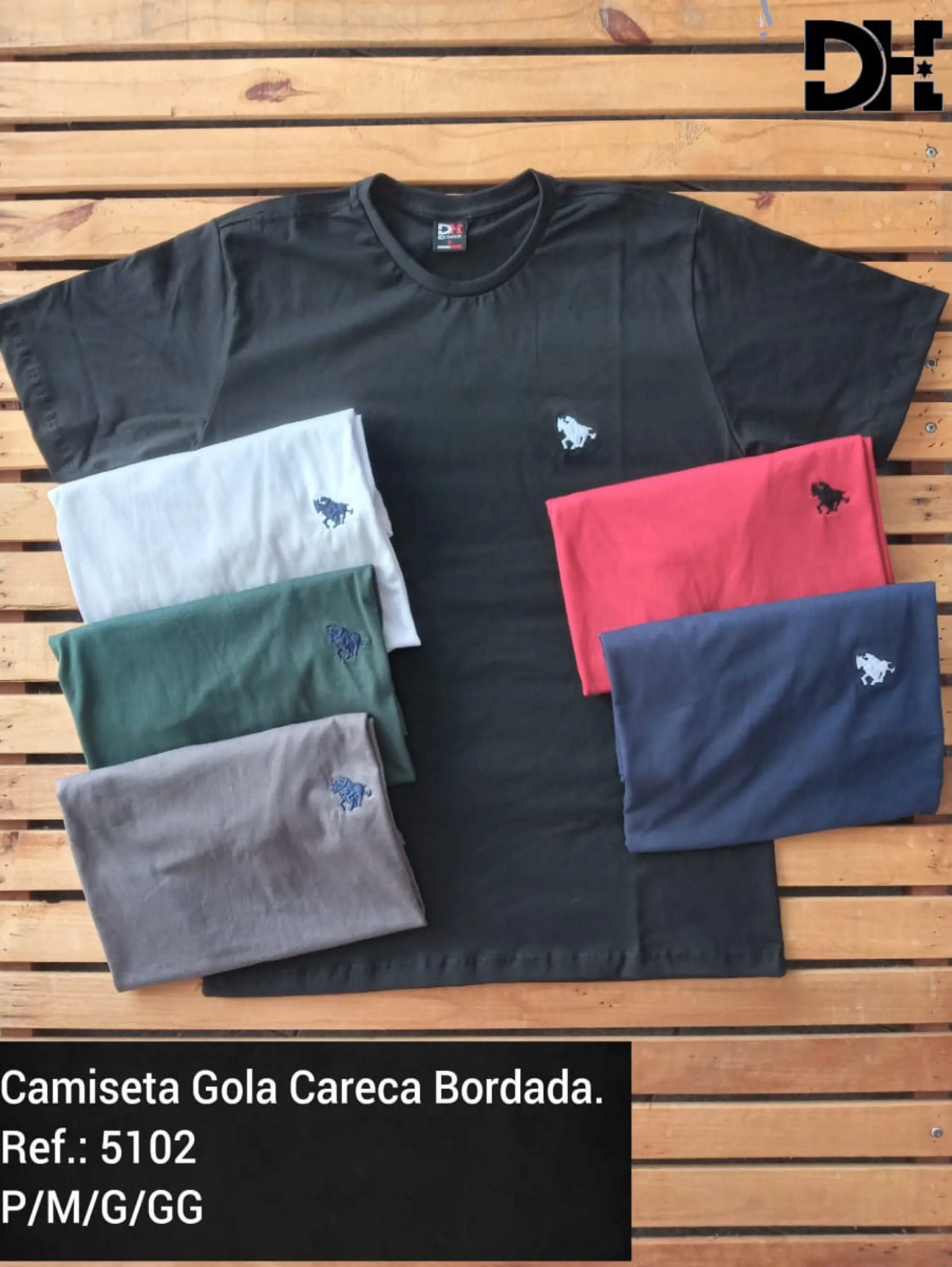 KIT 14 CAMISA ALGODÃO BORDADA