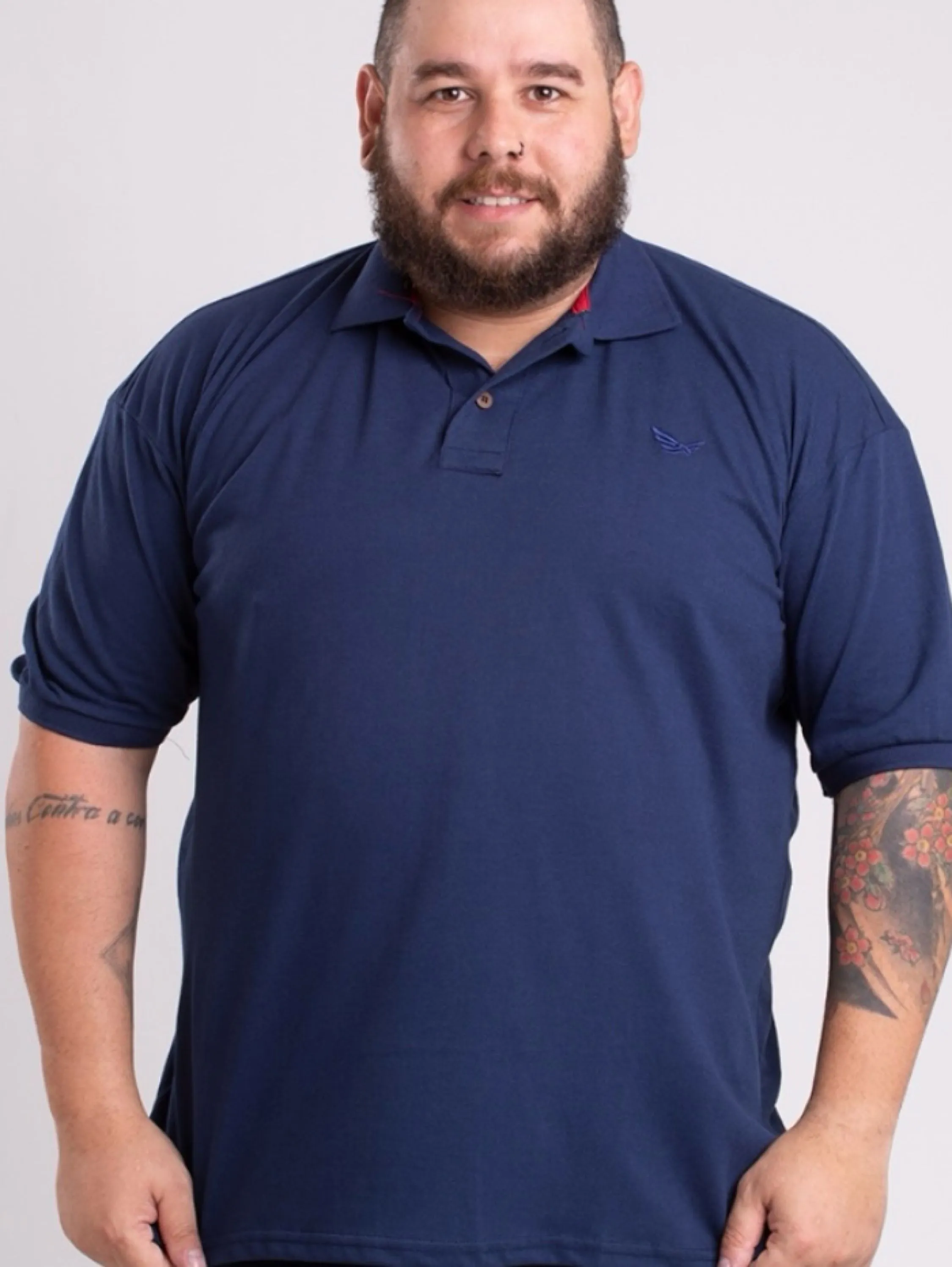 Camiseta G/Polo Plus Size Piquet