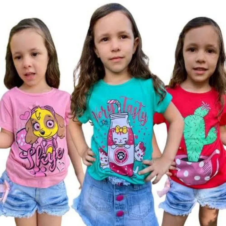 Blusa infantil estampada feminina