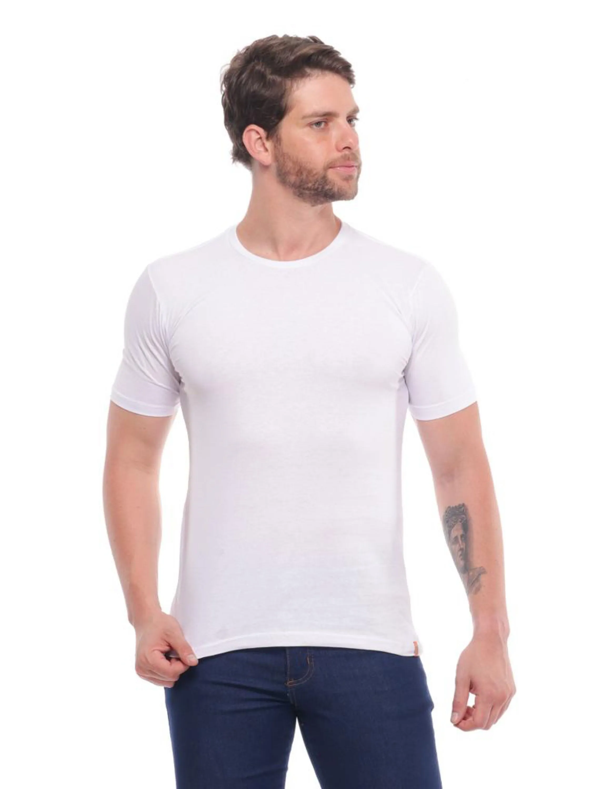 Camiseta Masculina Algodão Básica