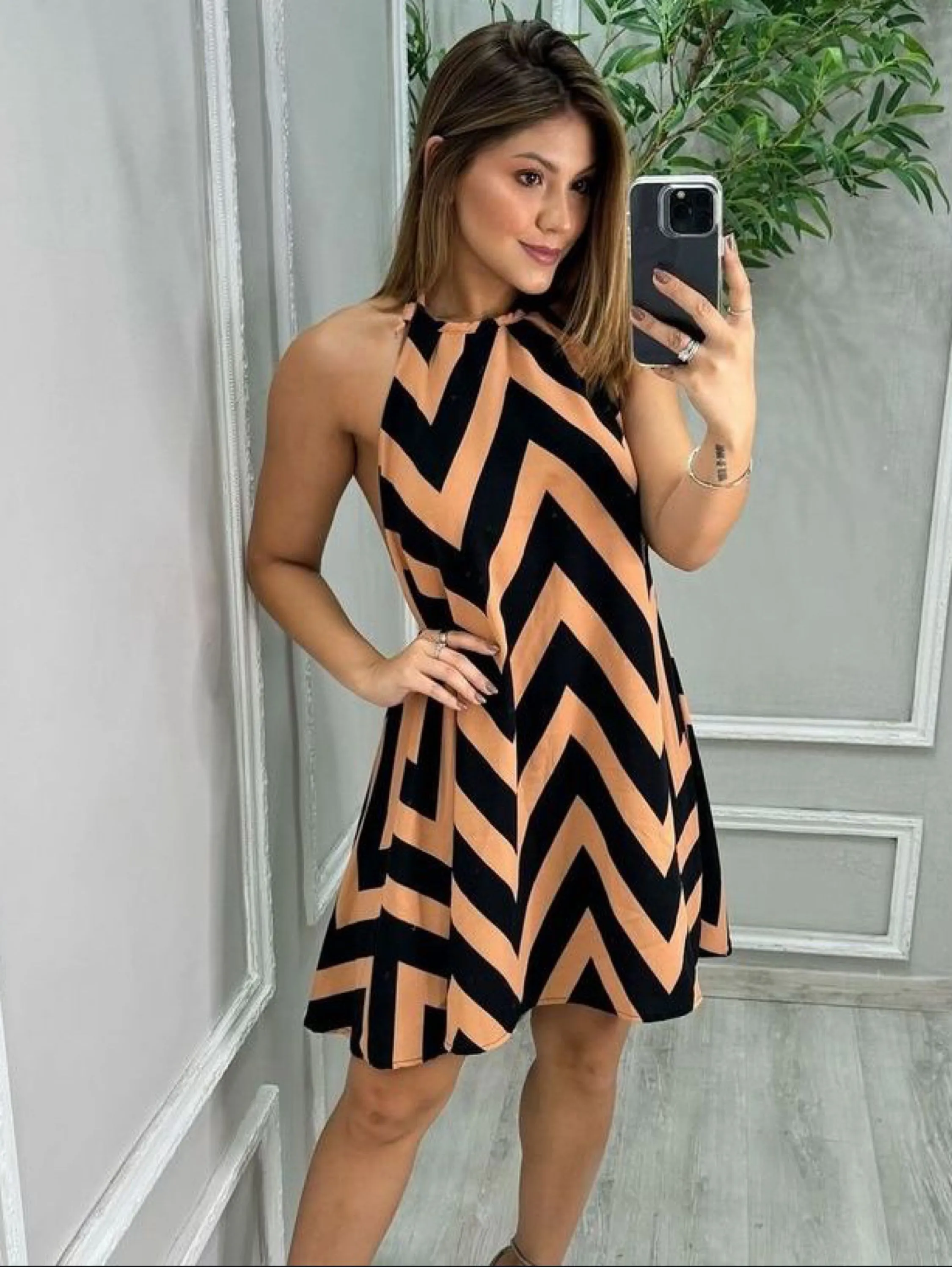 Vestido Zig Zag Curto