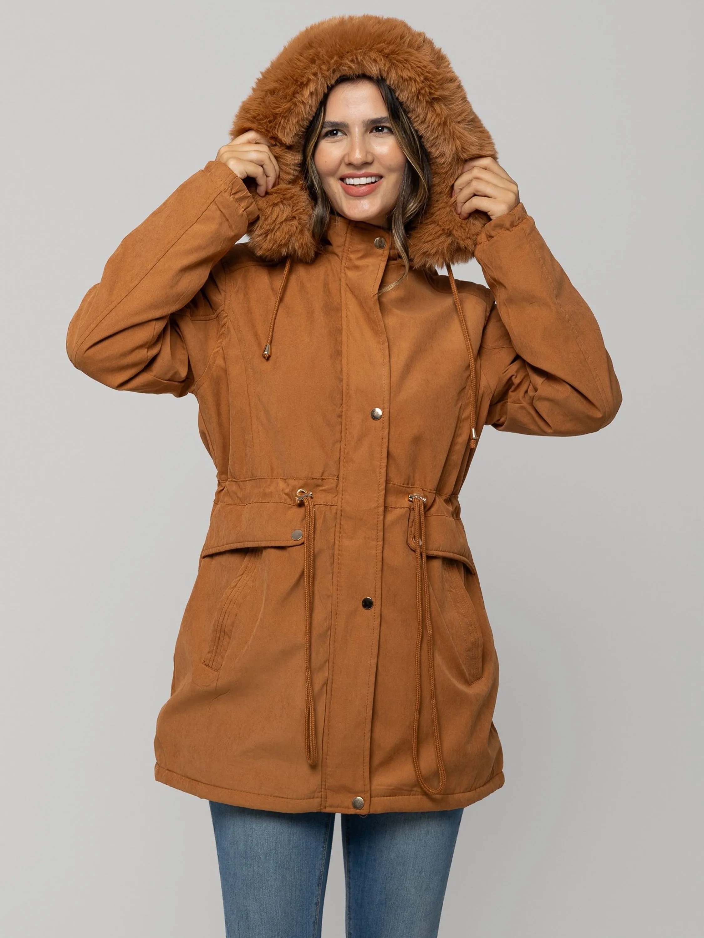 Parka de sarja peluciada