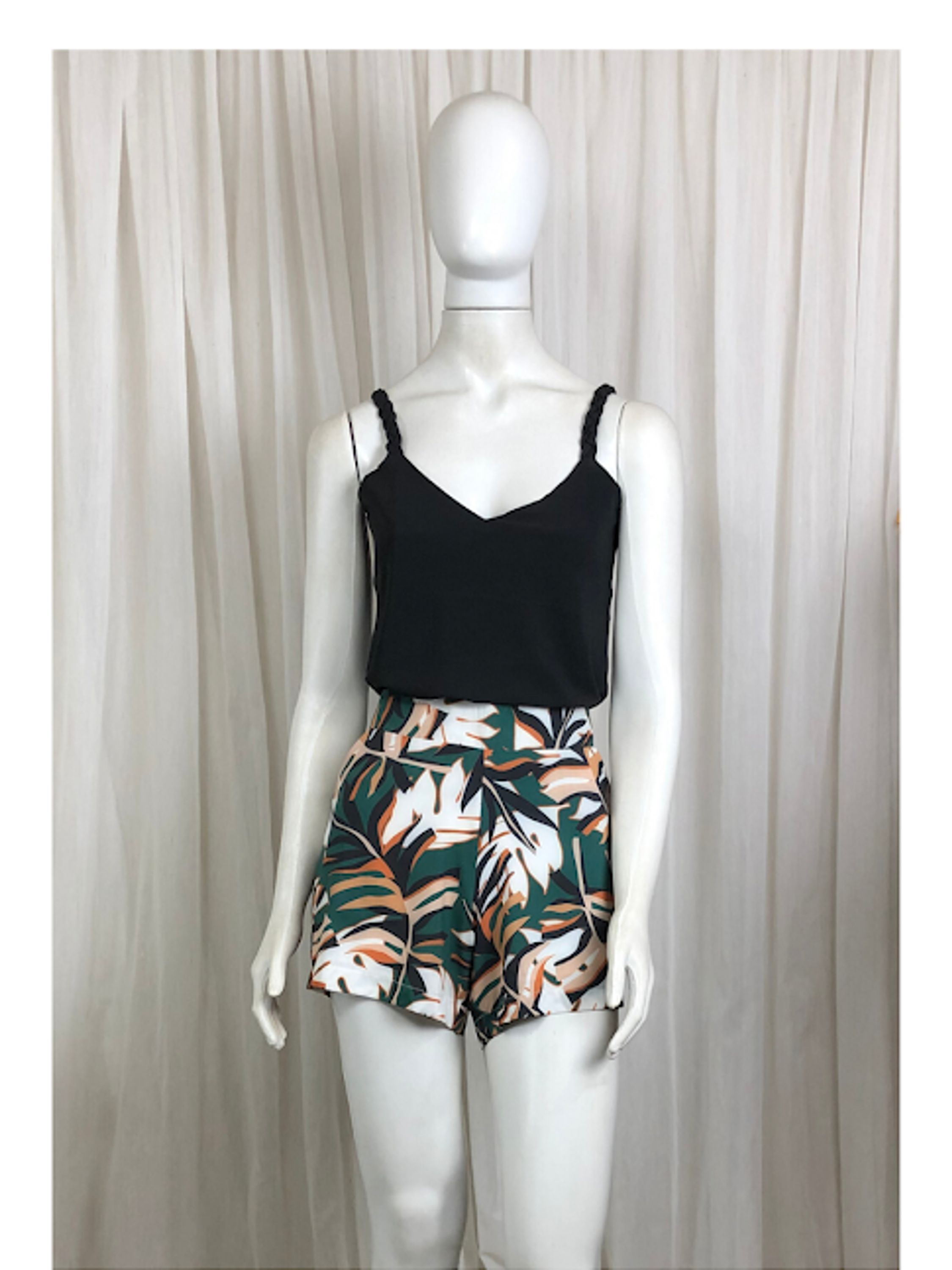 Conjunto P (38) Estampado Verde/Preto