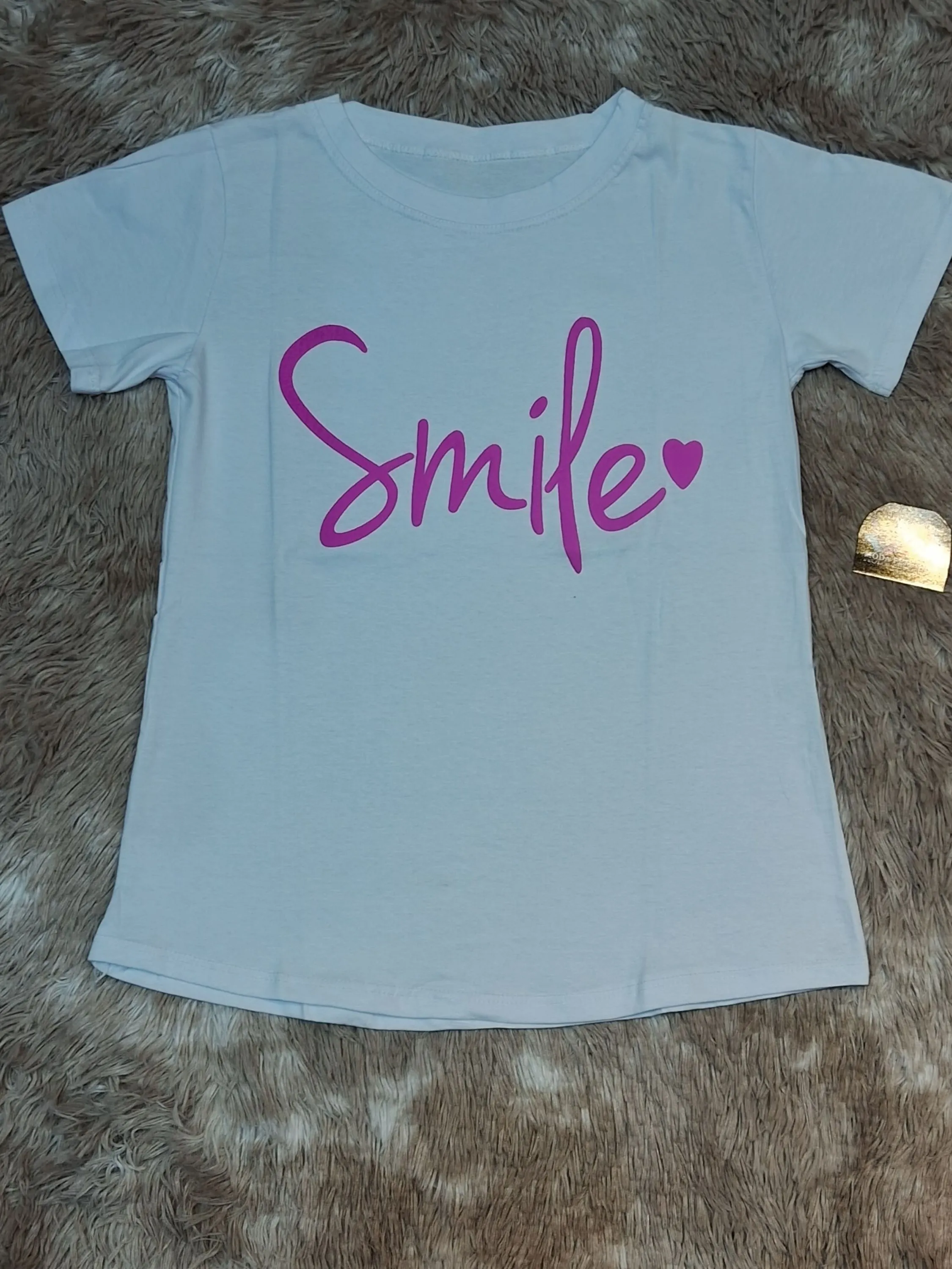 Camiseta  manga curta T-shirts Smile 100%algodão