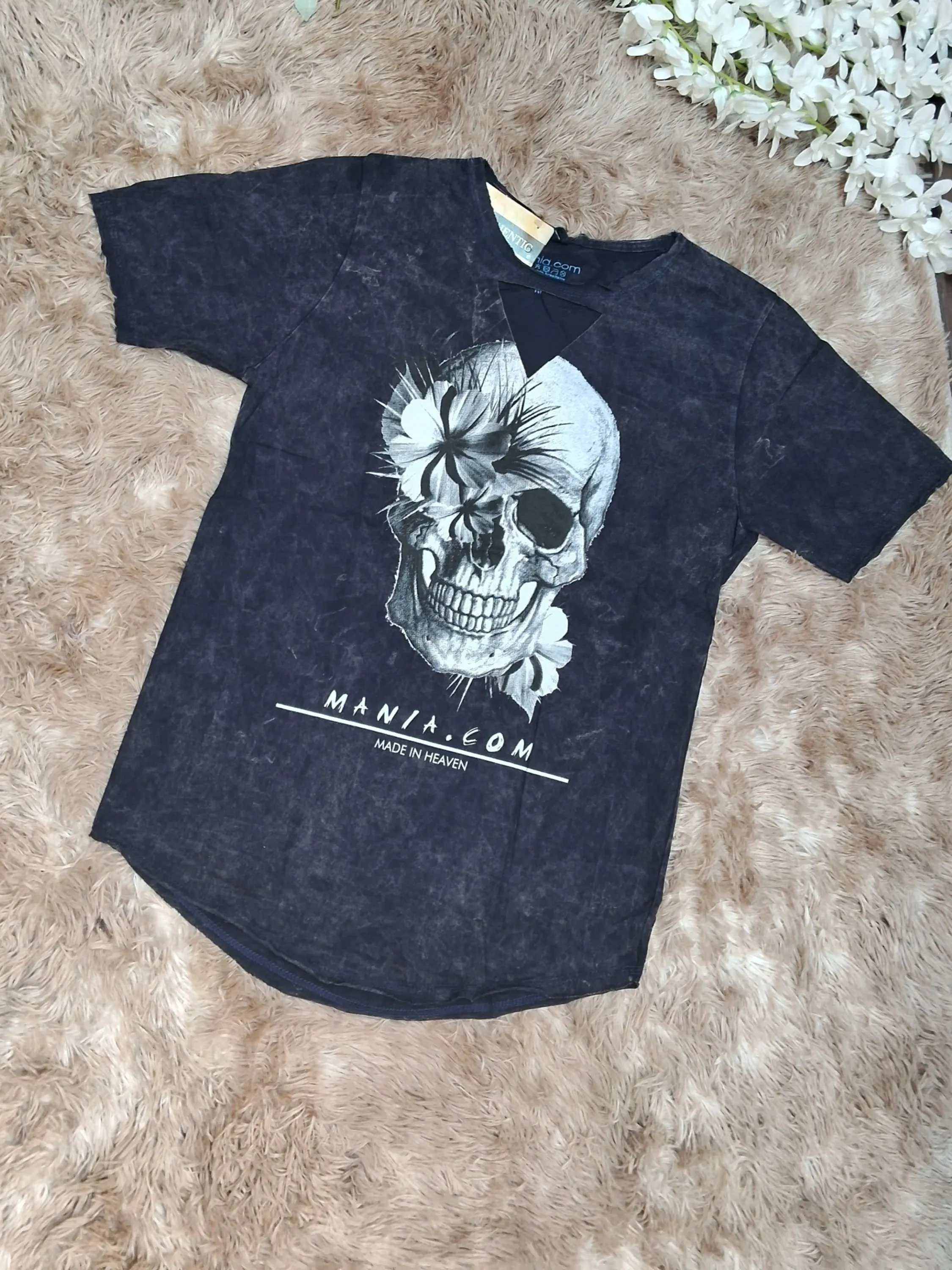 Camisetao  caveira mexicana em tecido algodão