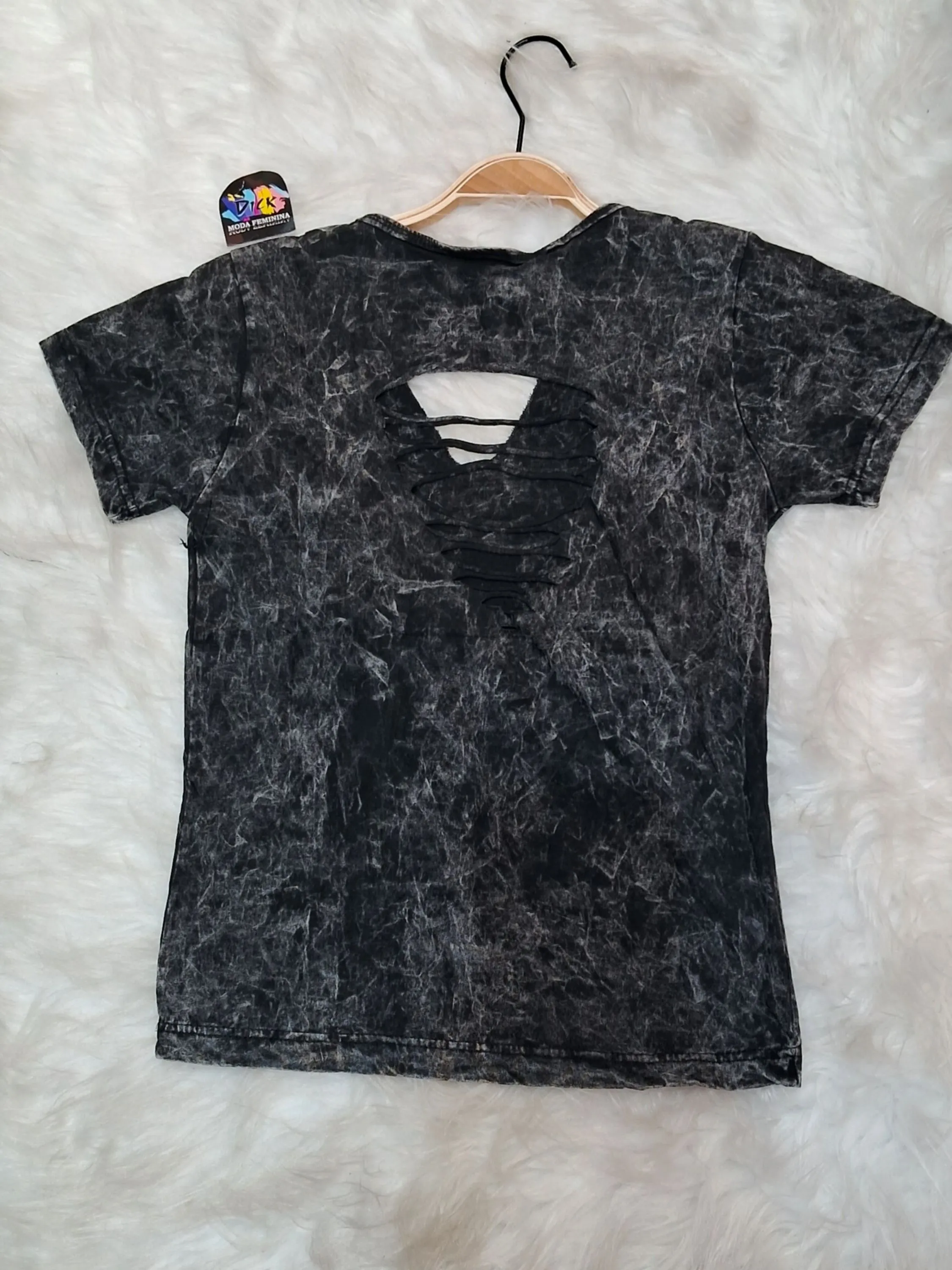 Blusa manga curta feminina