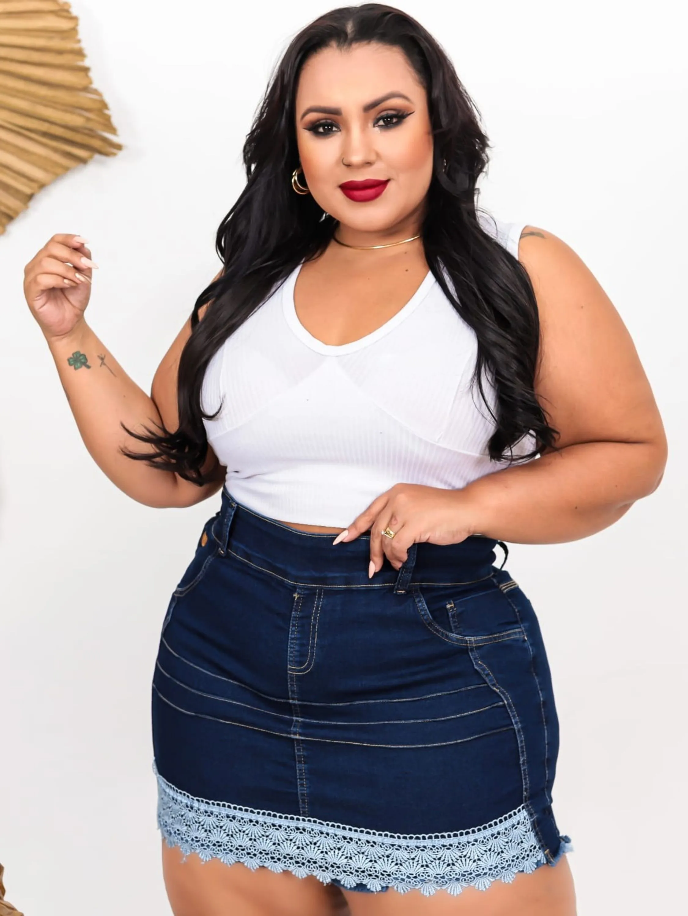 Shorts Saia Jeans Plus Size